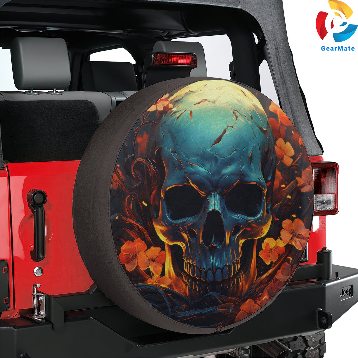 Skull Beautiful Spare Tire Cover – Premium Waterproof UV Resistant Protector