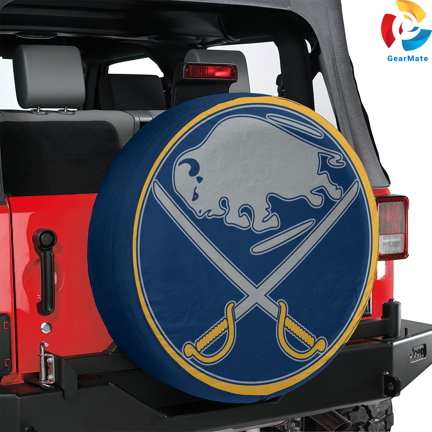 Buffalo Sabres Hockey Fans Spare Tire Cover – Premium Waterproof UV-Resistant Protector