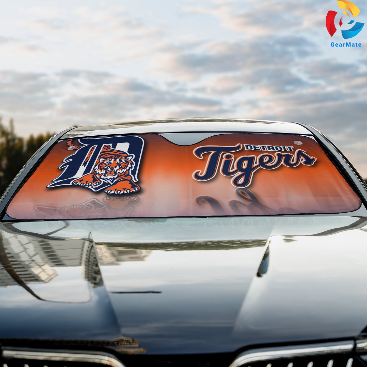 Detroit Tigers MLB Baseball Fans Ready Reflective Car Sunshade – Premium Heat & UV Protection, Universal Fit