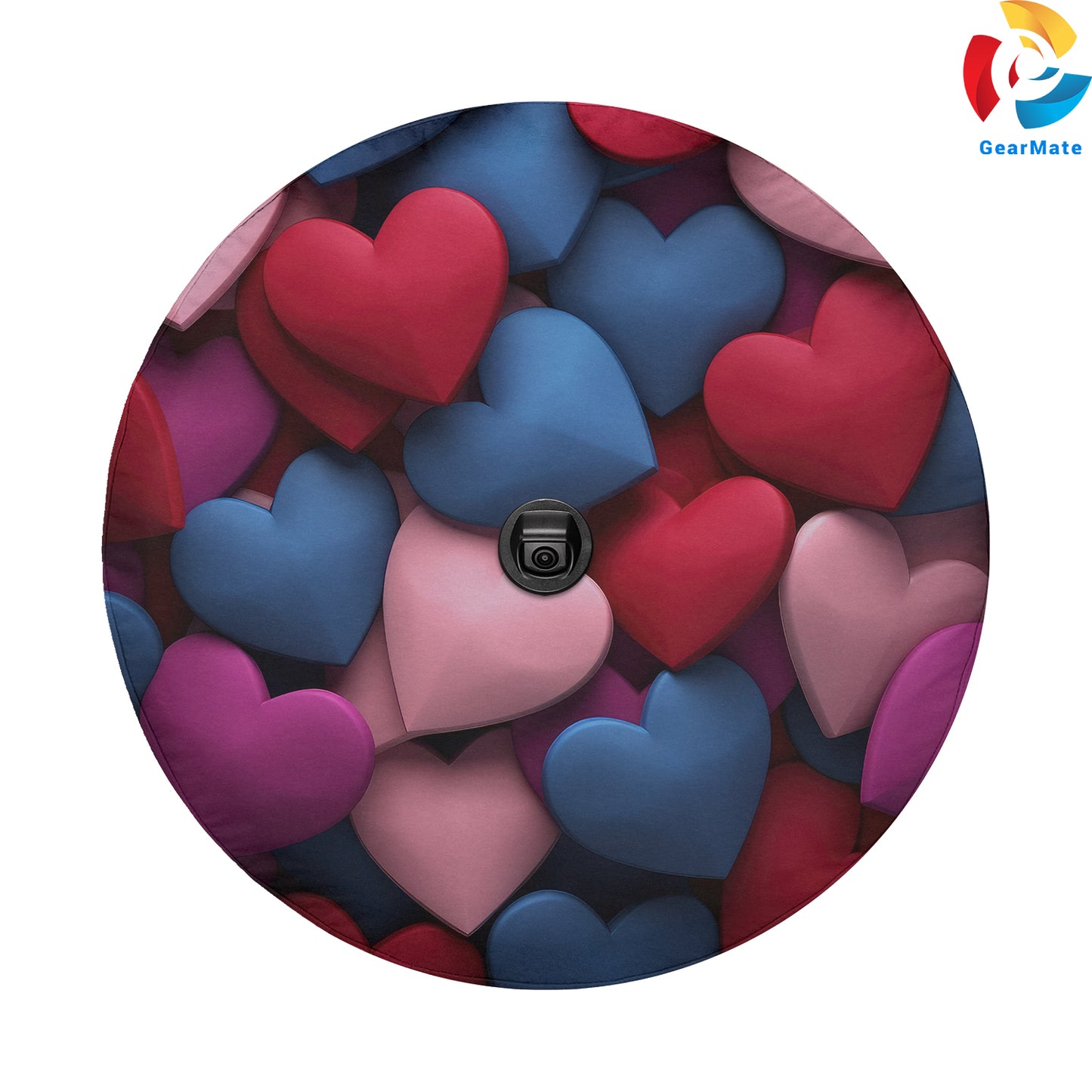 Valentine Colorful Hearts Spare Tire Cover – Premium Waterproof UV Resistant Protector
