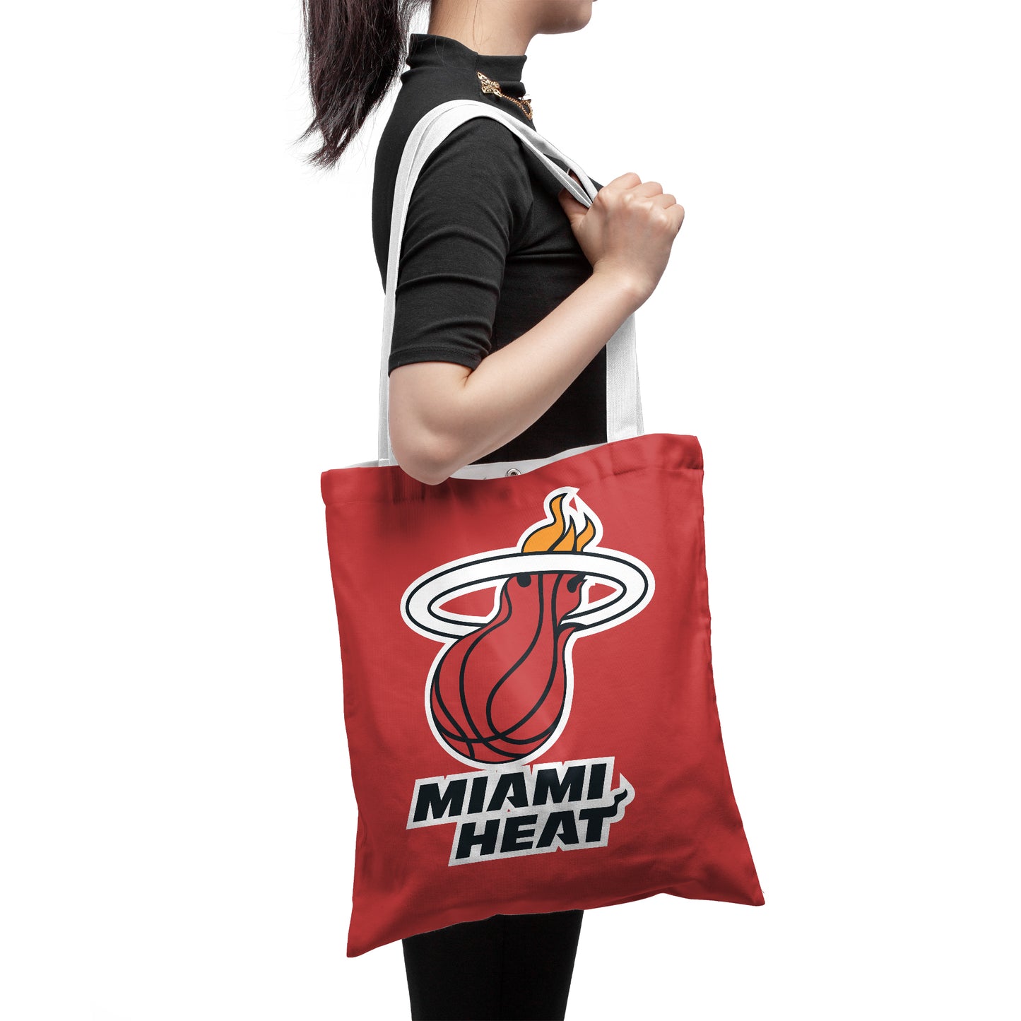 NBA Miami Heat Fans Polyester Canvas Tote Bag - Durable and Stylish