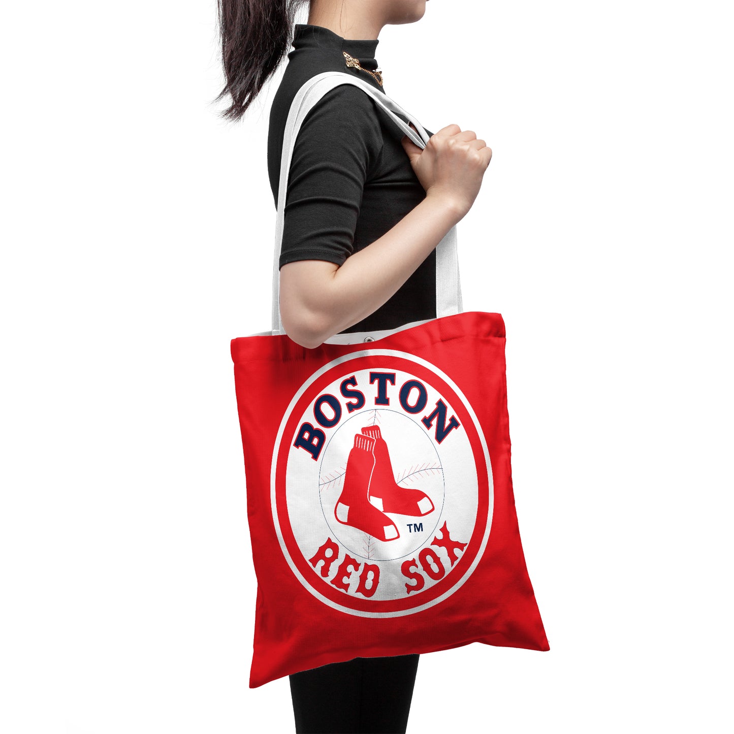MLB Boston Red Sox Baseball Life Polyester Canvas Tote Bag - Durable and Stylish