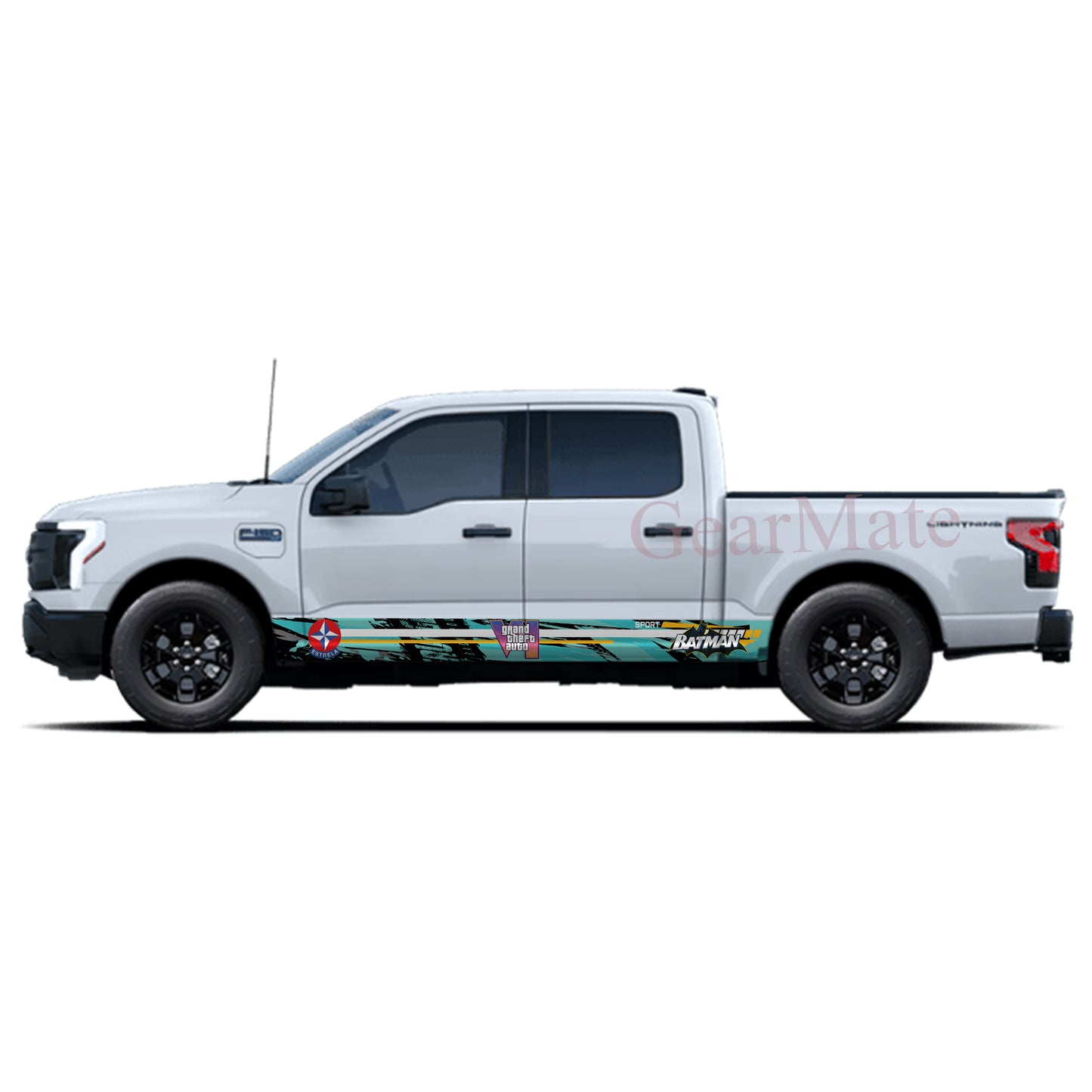 Grand Theft Auto Games Rocker Panel Graphic Decal Kit (Left & Right Sides) - High Quality Vinyl for Trucks & SUVs