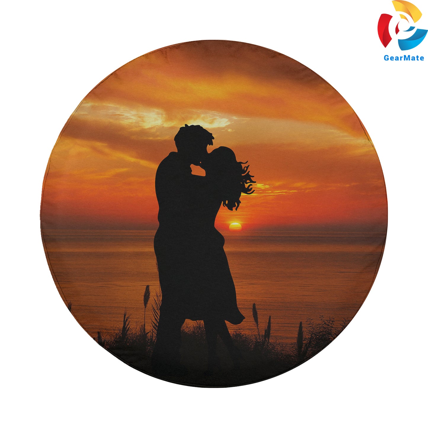Couple Romantic Spare Tire Cover – Premium Waterproof UV Resistant Protector