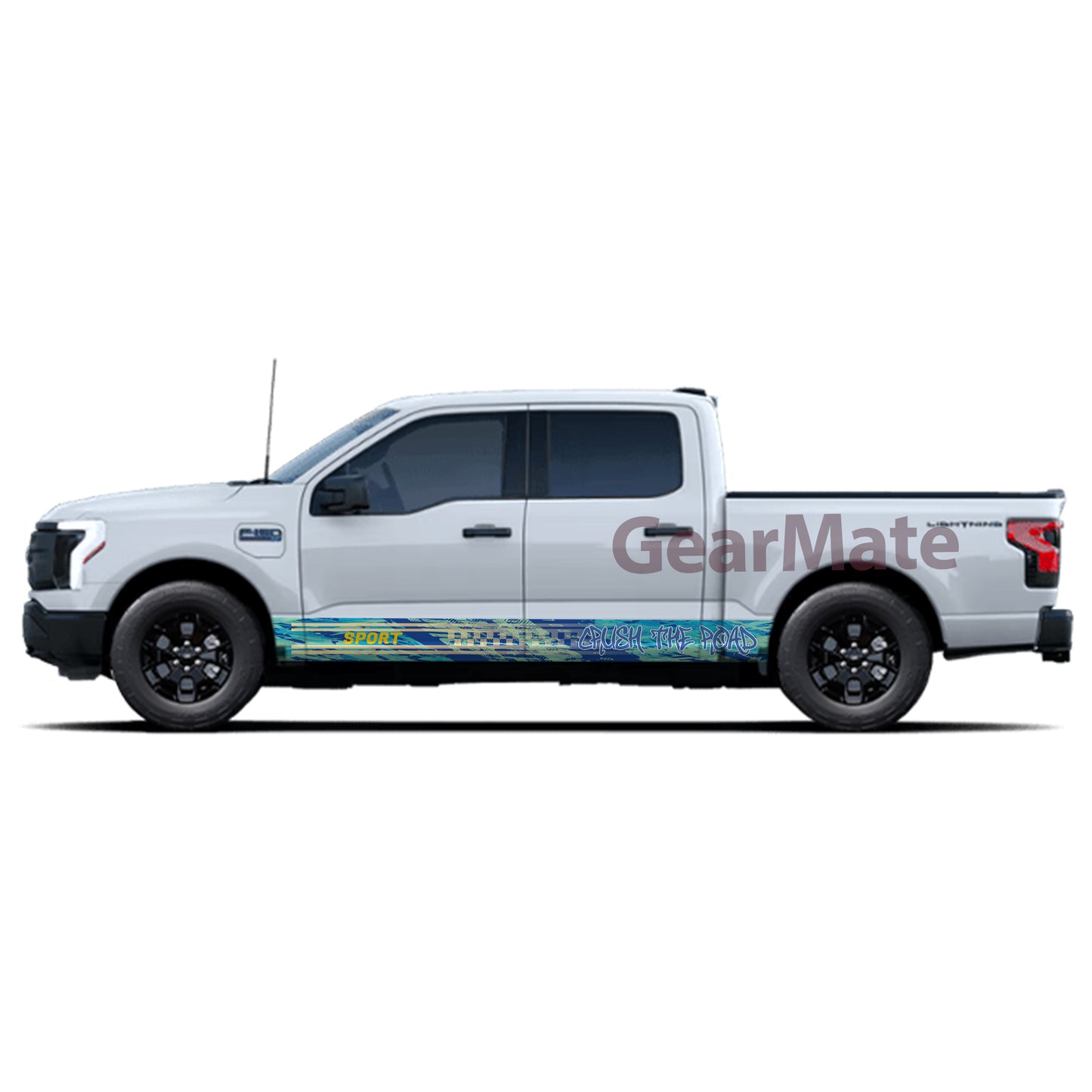 Crush the Road Rocker Panel Graphic Decal Kit (Left & Right Sides) - High Quality Vinyl for Trucks & SUVs