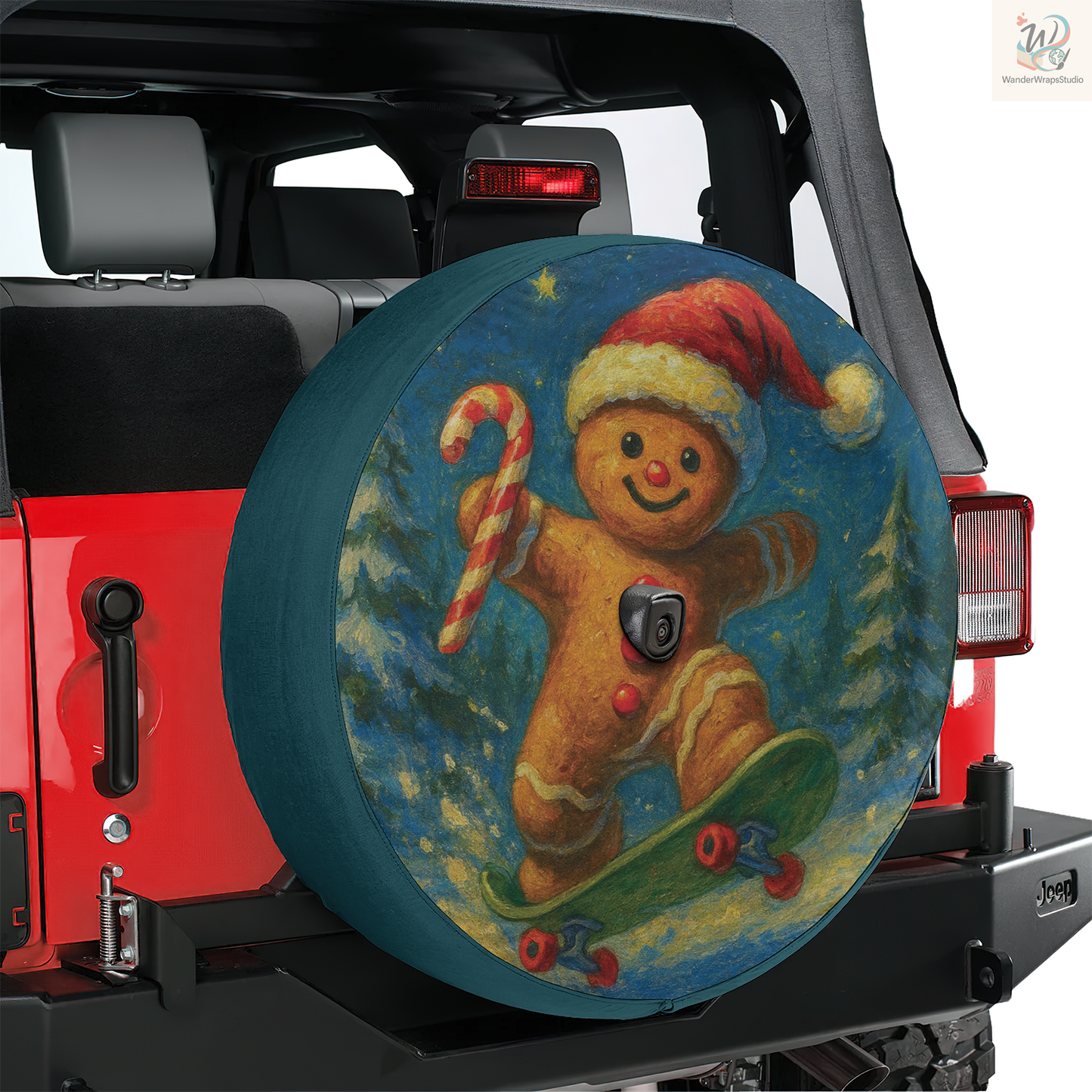 Merry Christmas Me Spare Tire Cover – Waterproof UV Resistant Protector with Camera Hole