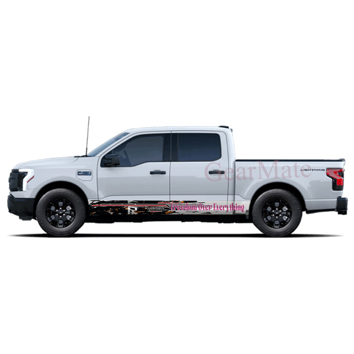 Freedom Over Everything Rocker Panel Graphic Decal Kit (Left & Right Sides) - High Quality Vinyl for Trucks & SUVs