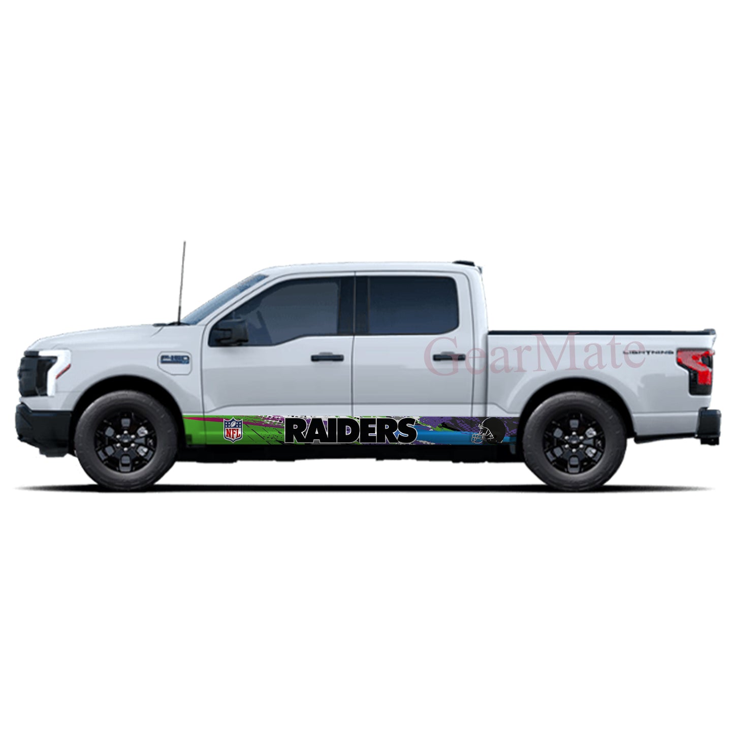 NFL Las Vegas Raiders 1 Rocker Panel Graphic Decal Kit (Left & Right Sides) - High Quality Vinyl for Trucks & SUVs