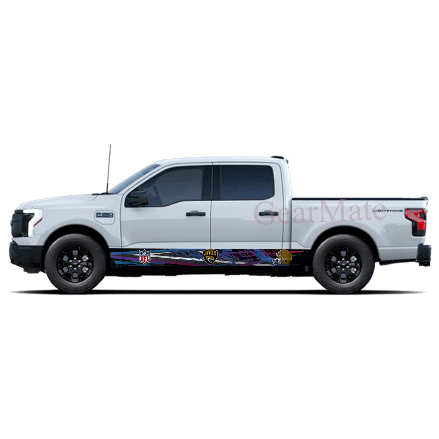 NFL Jacksonville Jaguars 1 Rocker Panel Graphic Decal Kit (Left & Right Sides) - High Quality Vinyl for Trucks & SUVs