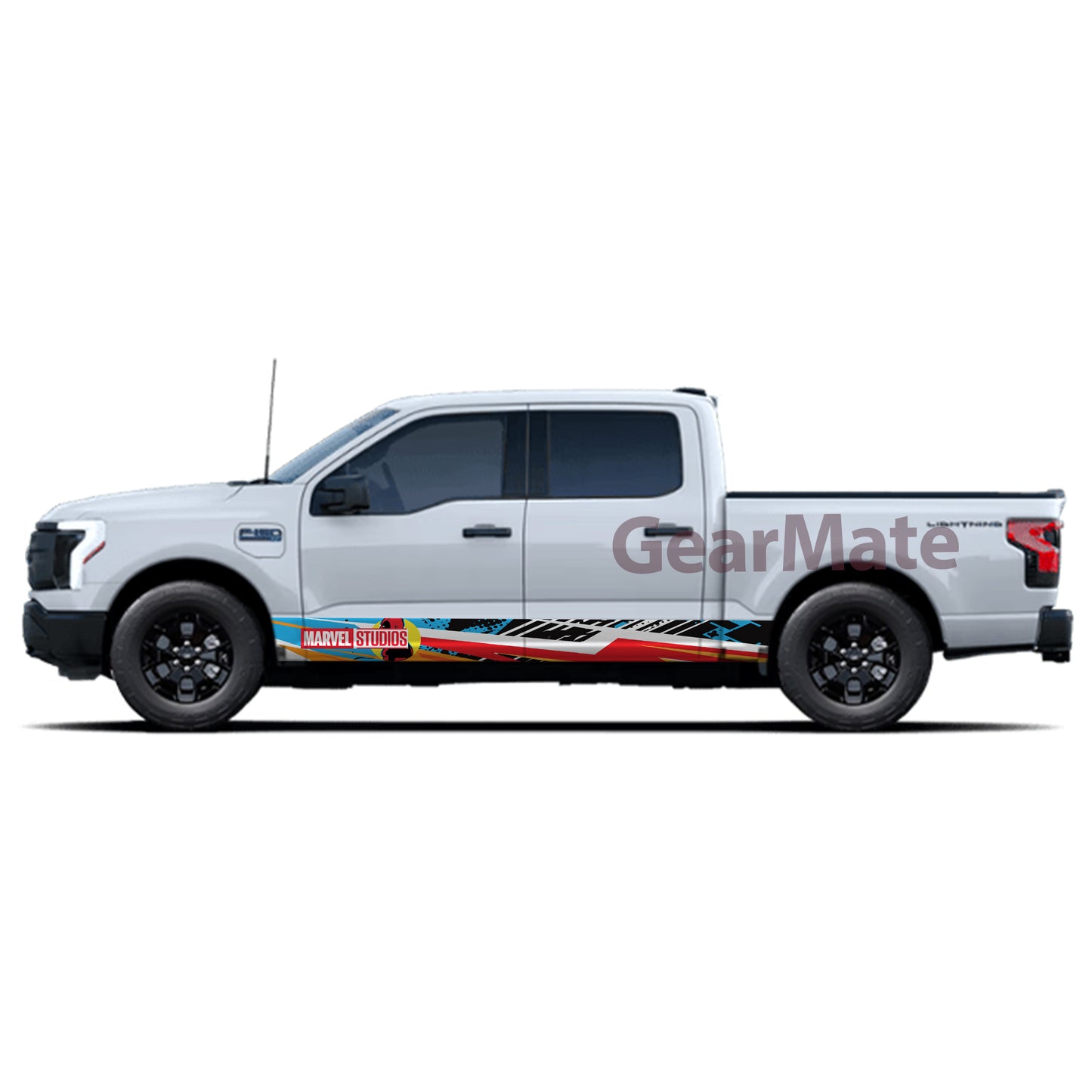 Sport Marvel Deadpool Rocker Panel Graphic Decal Kit (Left & Right Sides) - High Quality Vinyl for Trucks & SUVs