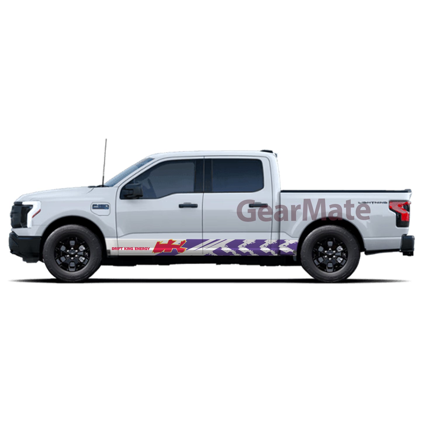 Drift King Energy Rocker Panel Graphic Decal Kit (Left & Right Sides) - High Quality Vinyl for Trucks & SUVs