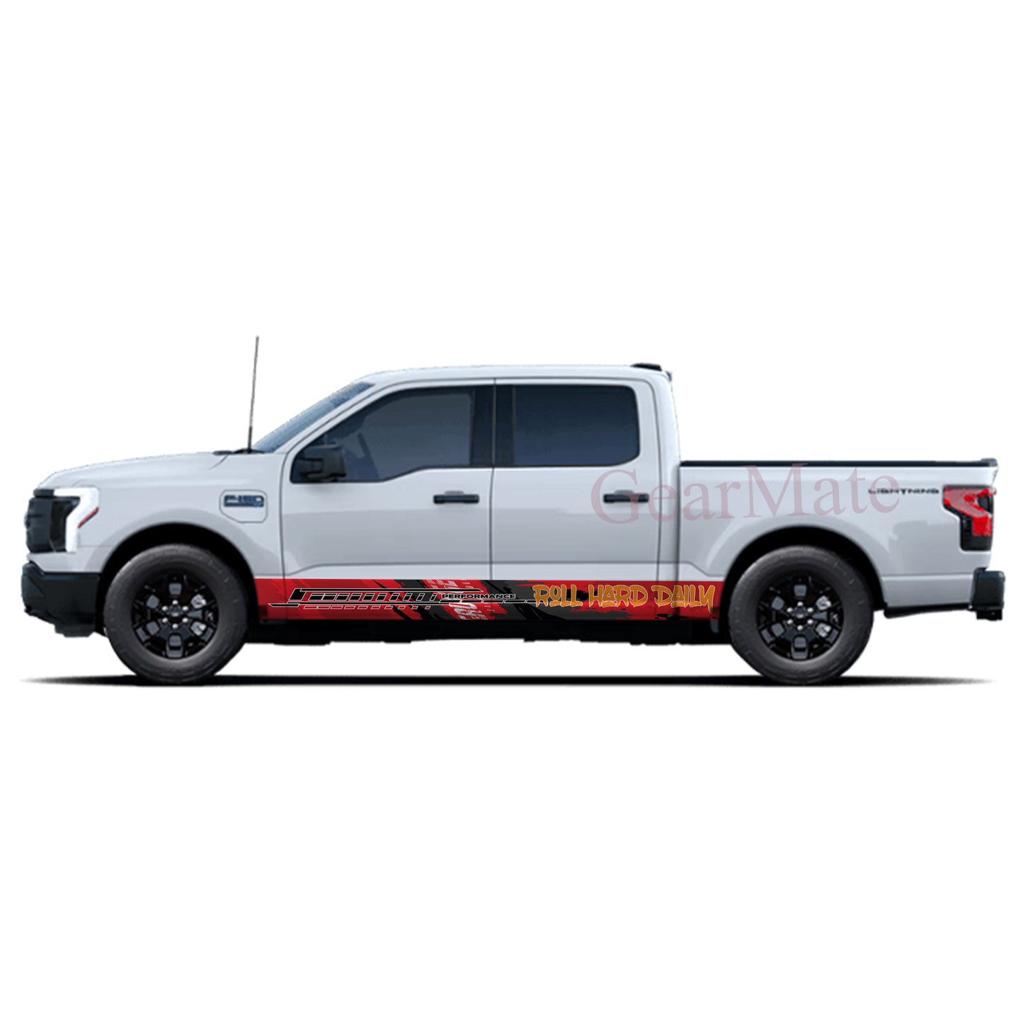 Roll Hard Daily Rocker Panel Graphic Decal Kit (Left & Right Sides) - High Quality Vinyl for Trucks & SUVs