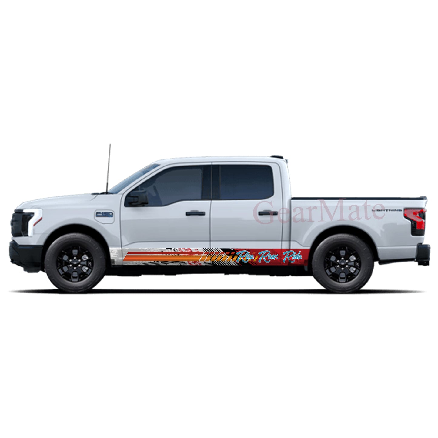 Rise Roar Ride Rocker Panel Graphic Decal Kit (Left & Right Sides) - High Quality Vinyl for Trucks & SUVs