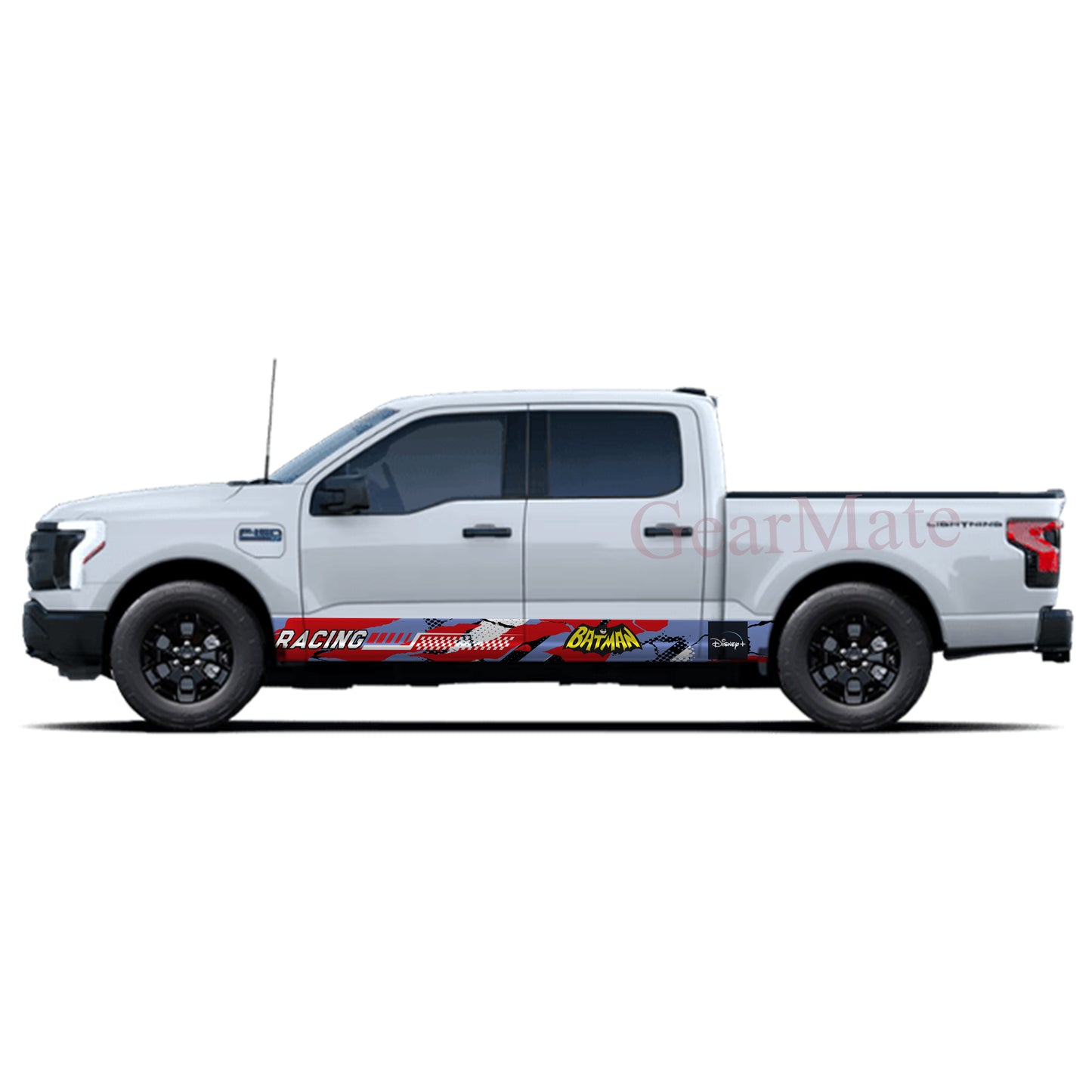 Racing Red Light Blue Disney Rocker Panel Graphic Decal Kit (Left & Right Sides) - High Quality Vinyl for Trucks & SUVs