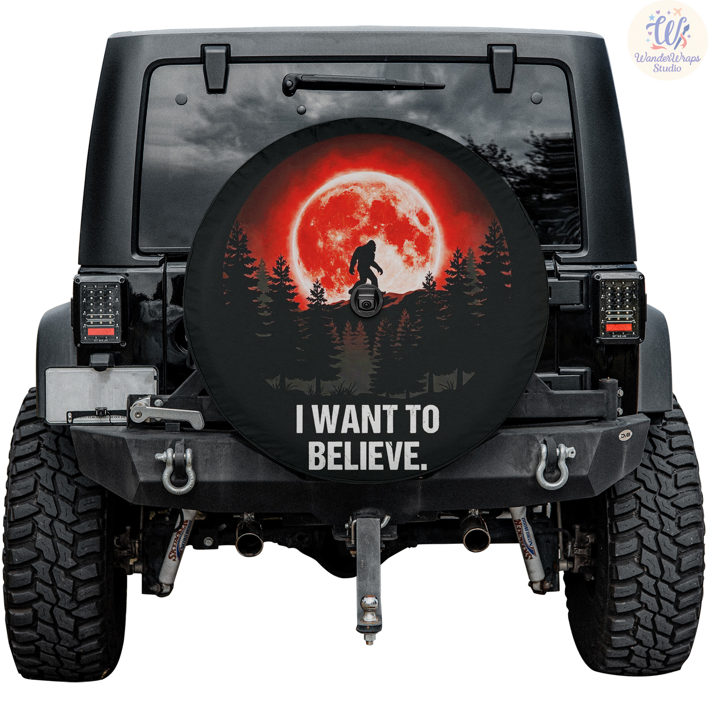 I Want To Believe Spare Tire Cover – Waterproof UV Resistant Protector with Camera Hole