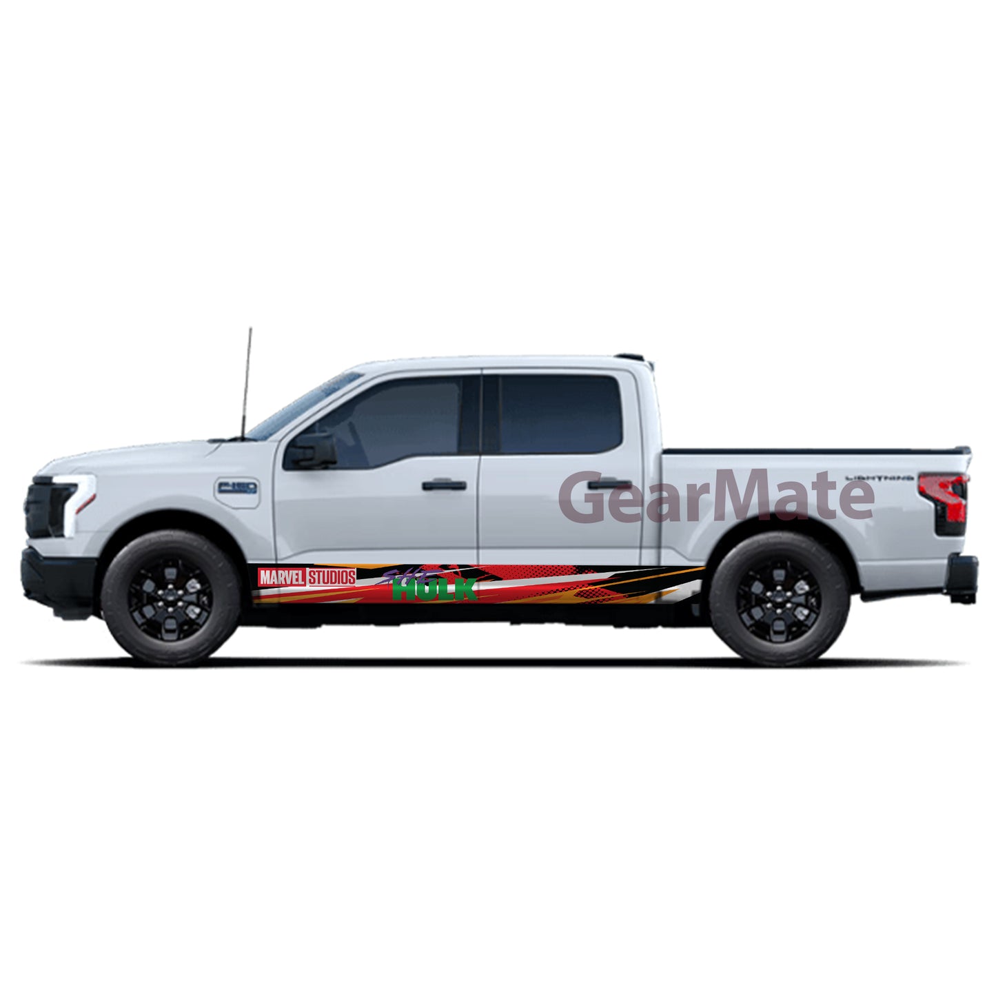 Racing Marvel She Hulk What If Rocker Panel Graphic Decal Kit (Left & Right Sides) - High Quality Vinyl for Trucks & SUVs