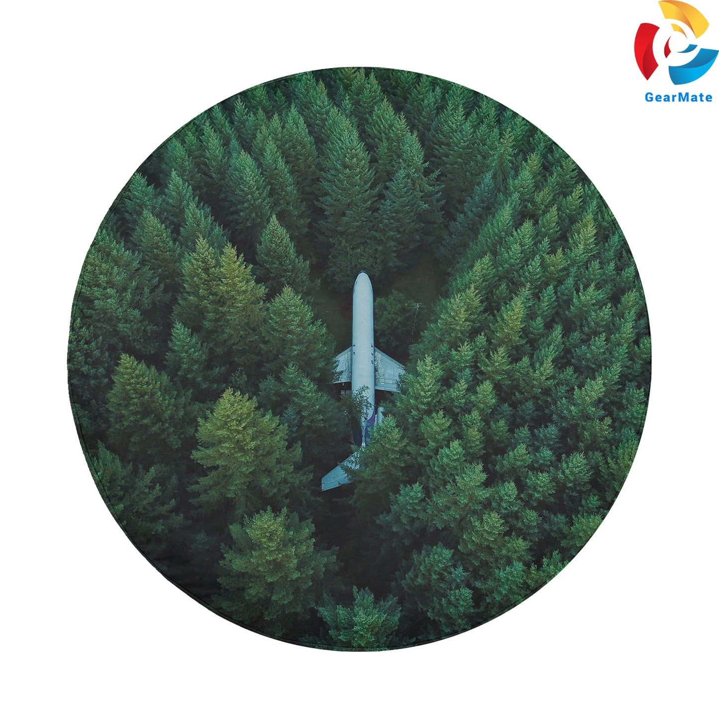 Airplane Green Trees Spare Tire Cover – Premium Waterproof UV Resistant Protector