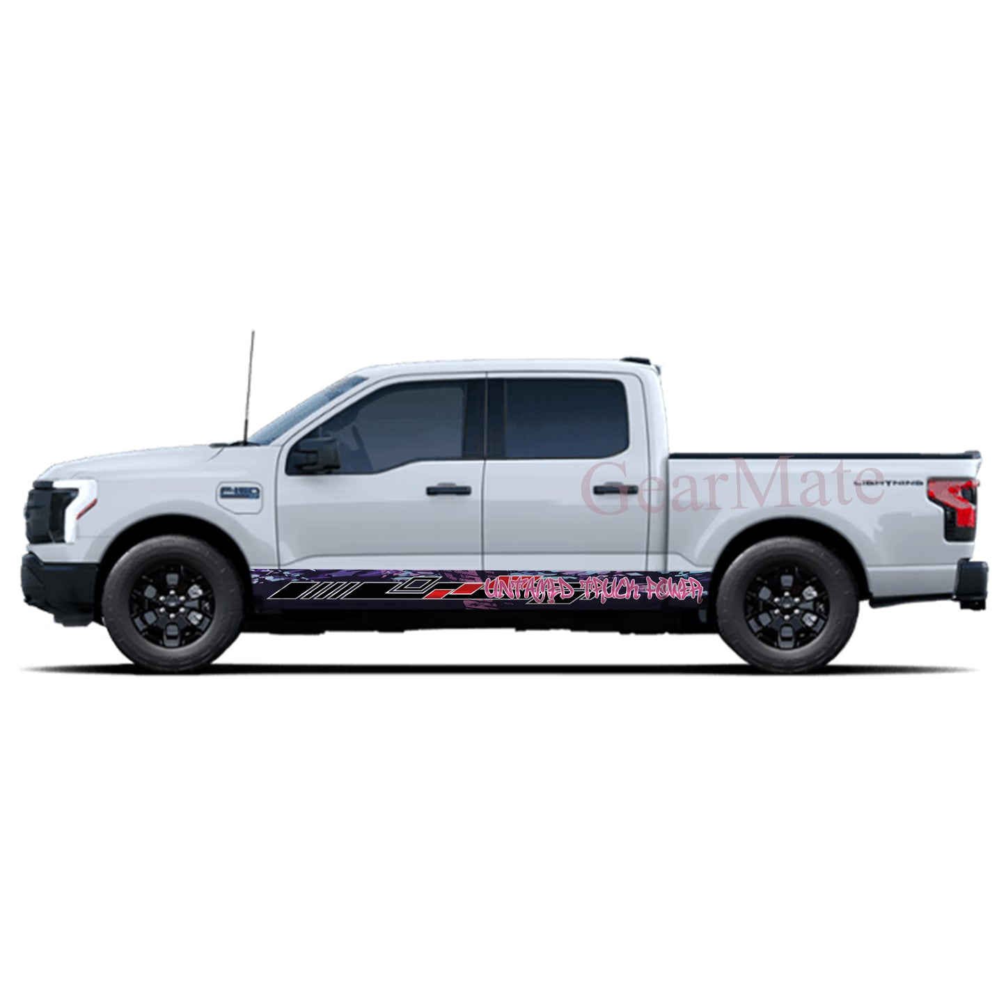 Untamed Truck Power Rocker Panel Graphic Decal Kit (Left & Right Sides) - High Quality Vinyl for Trucks & SUVs
