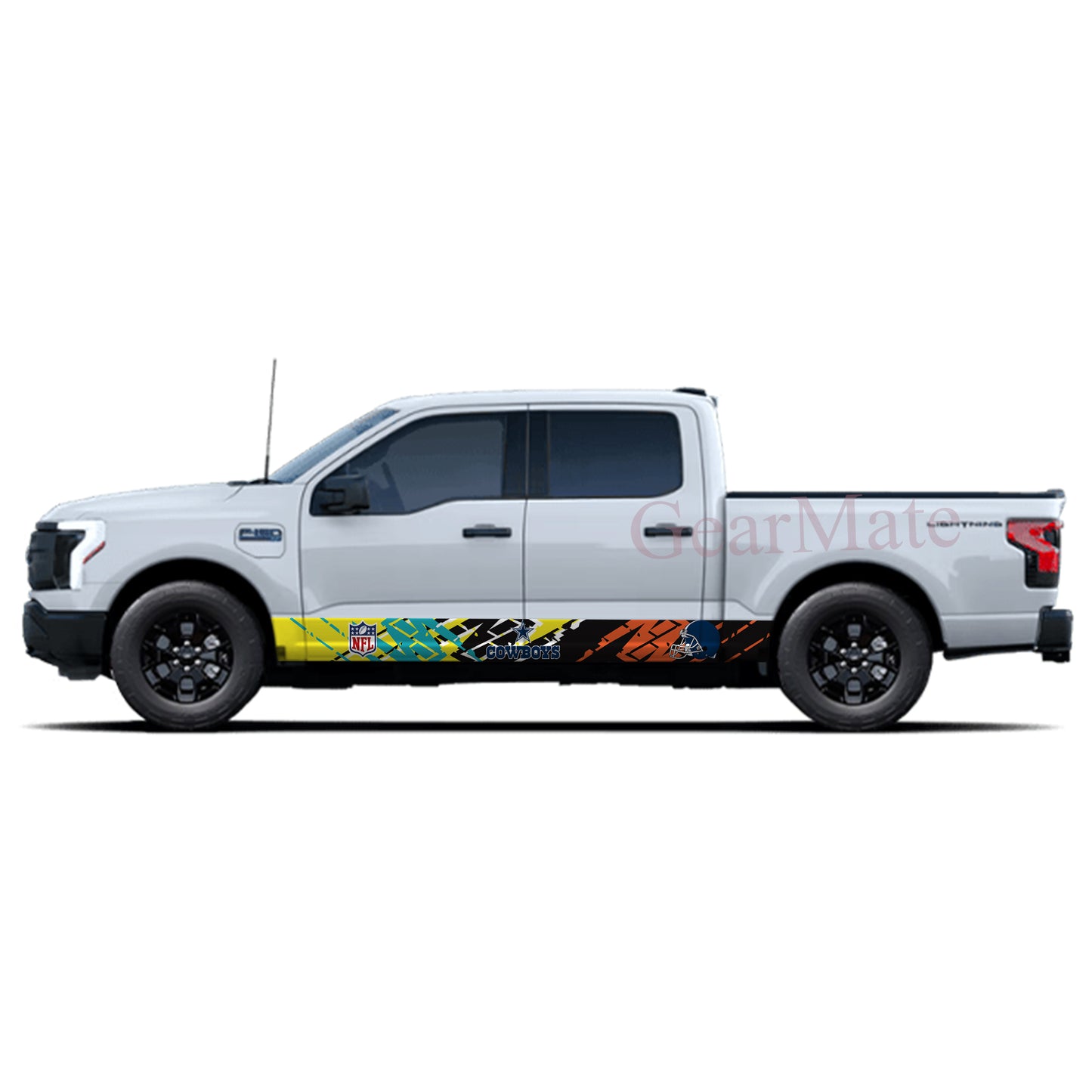 NFL Dallas Cowboys Rocker Panel Graphic Decal Kit (Left & Right Sides) - High Quality Vinyl for Trucks & SUVs