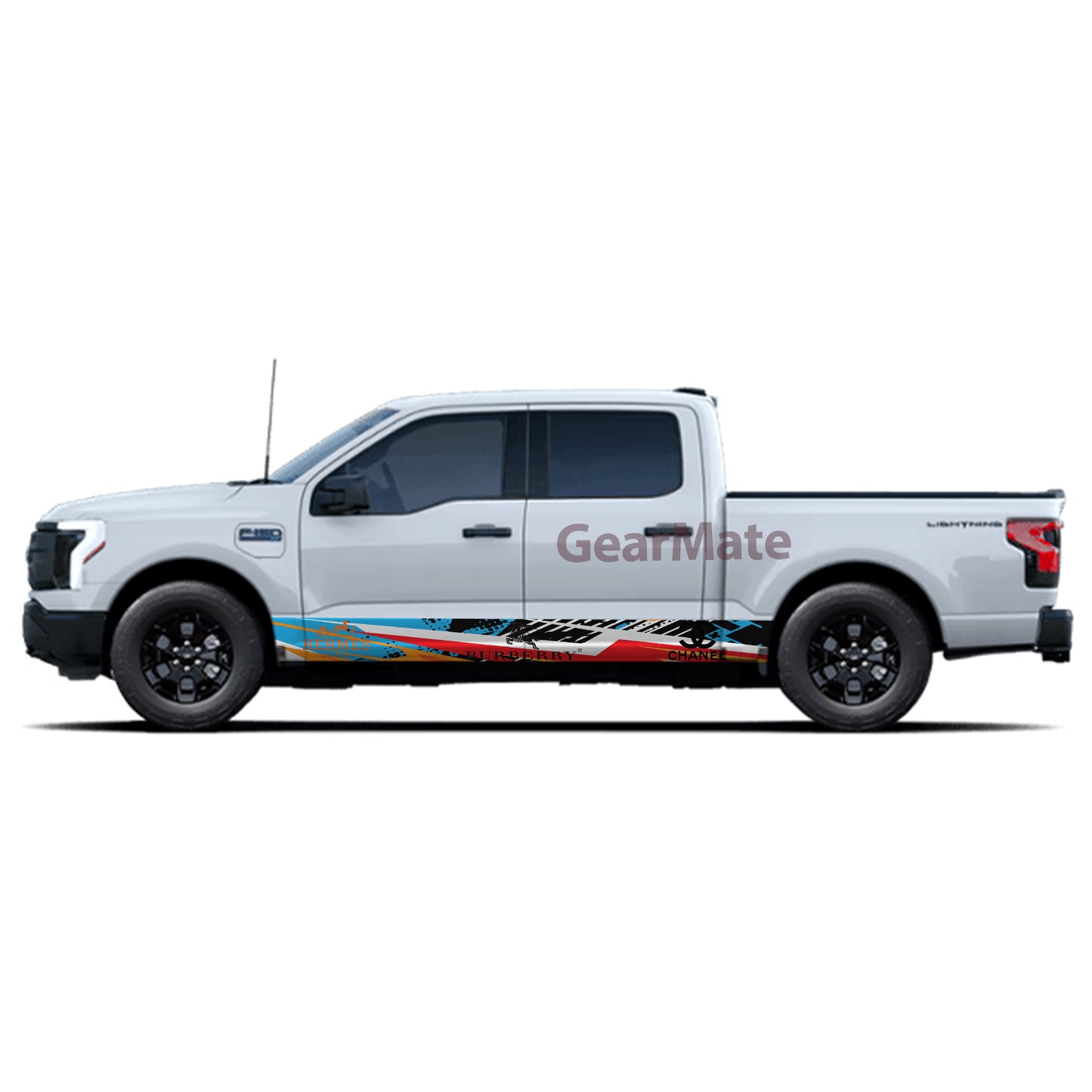 Burberry Rocker Panel Graphic Decal Kit (Left & Right Sides) - High Quality Vinyl for Trucks & SUVs