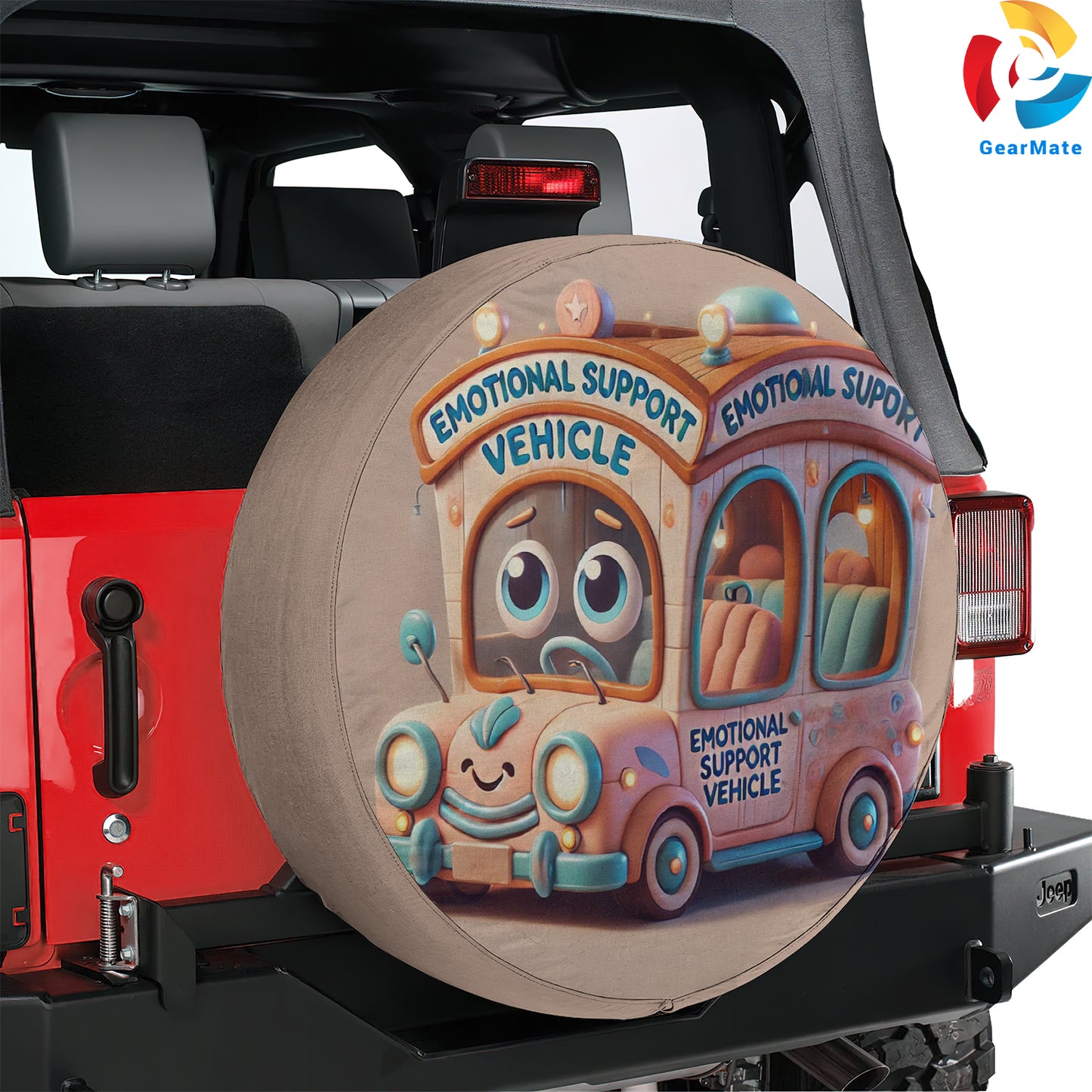 Emotional Support Vehicles Spare Tire Cover – Premium Waterproof UV Resistant Protector
