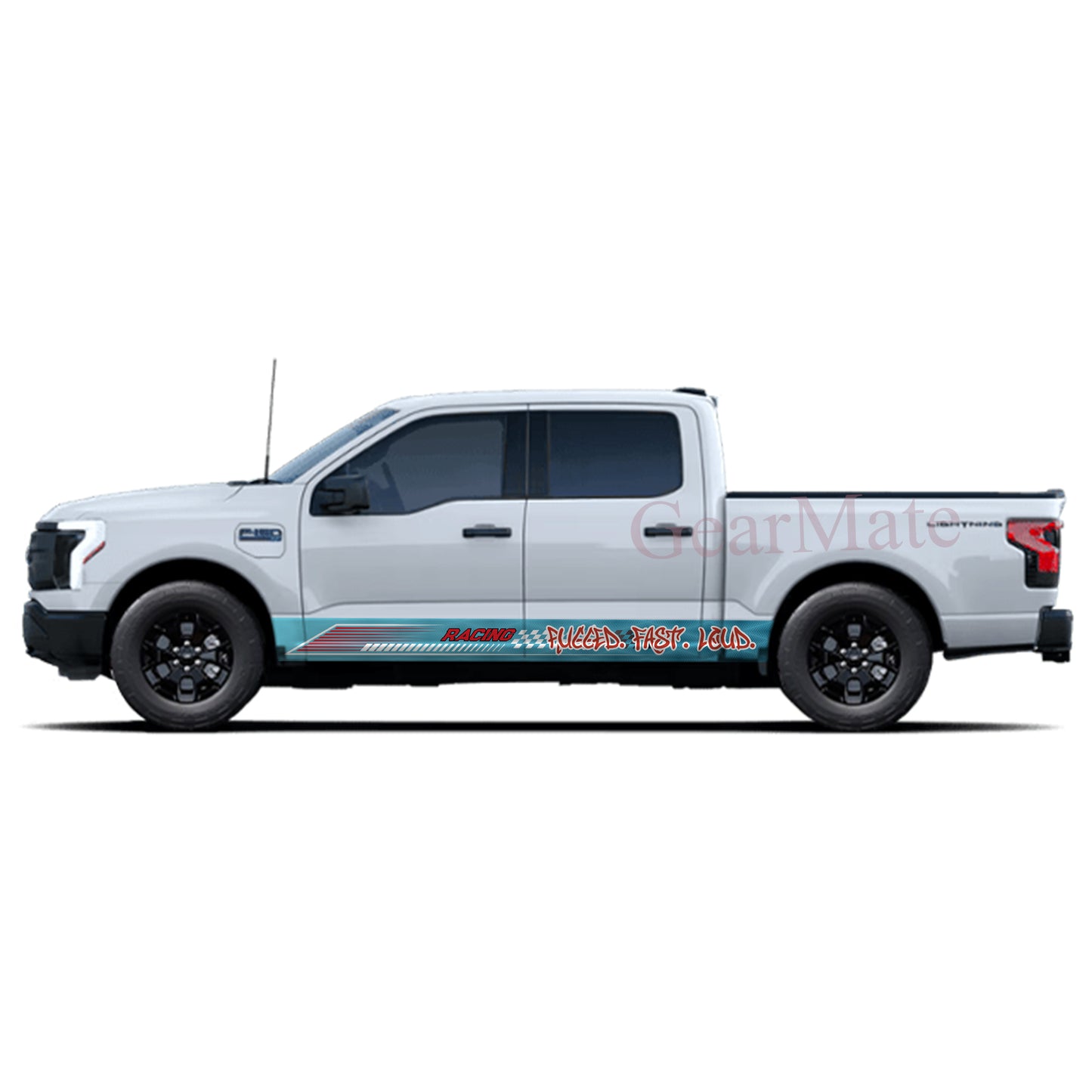 Rugged Fast Loud Rocker Panel Graphic Decal Kit (Left & Right Sides) - High Quality Vinyl for Trucks & SUVs