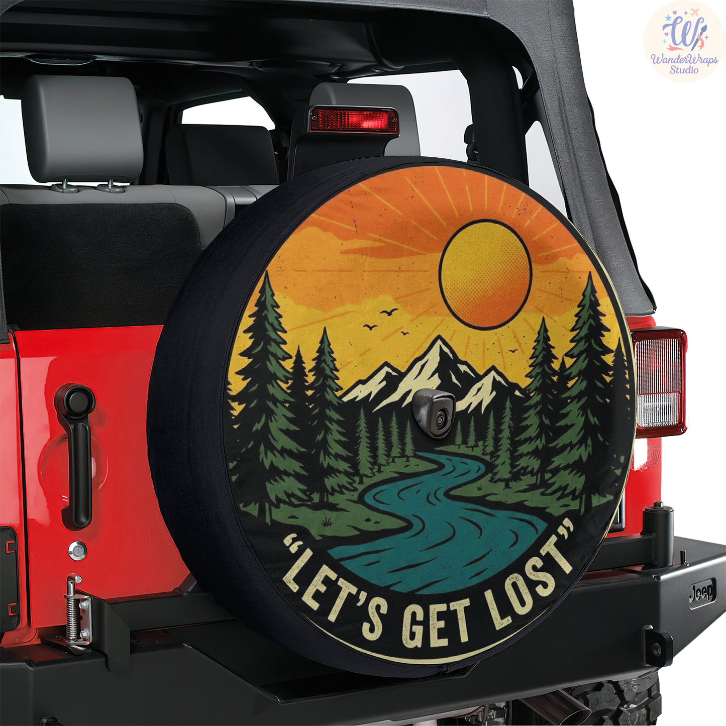 Let's Get Lost Spare Tire Cover – Waterproof UV Resistant Protector with Camera Hole