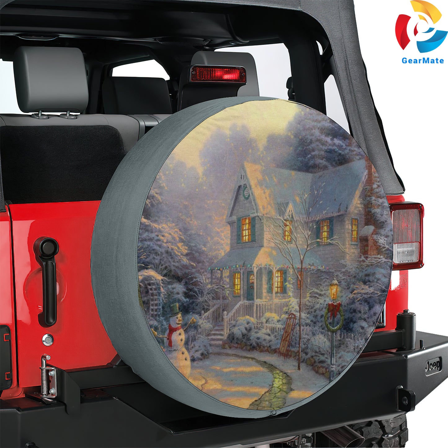 Merry Christmas 2024 Christmas House Decor Spare Tire Cover – Premium Waterproof UV Resistant Protector