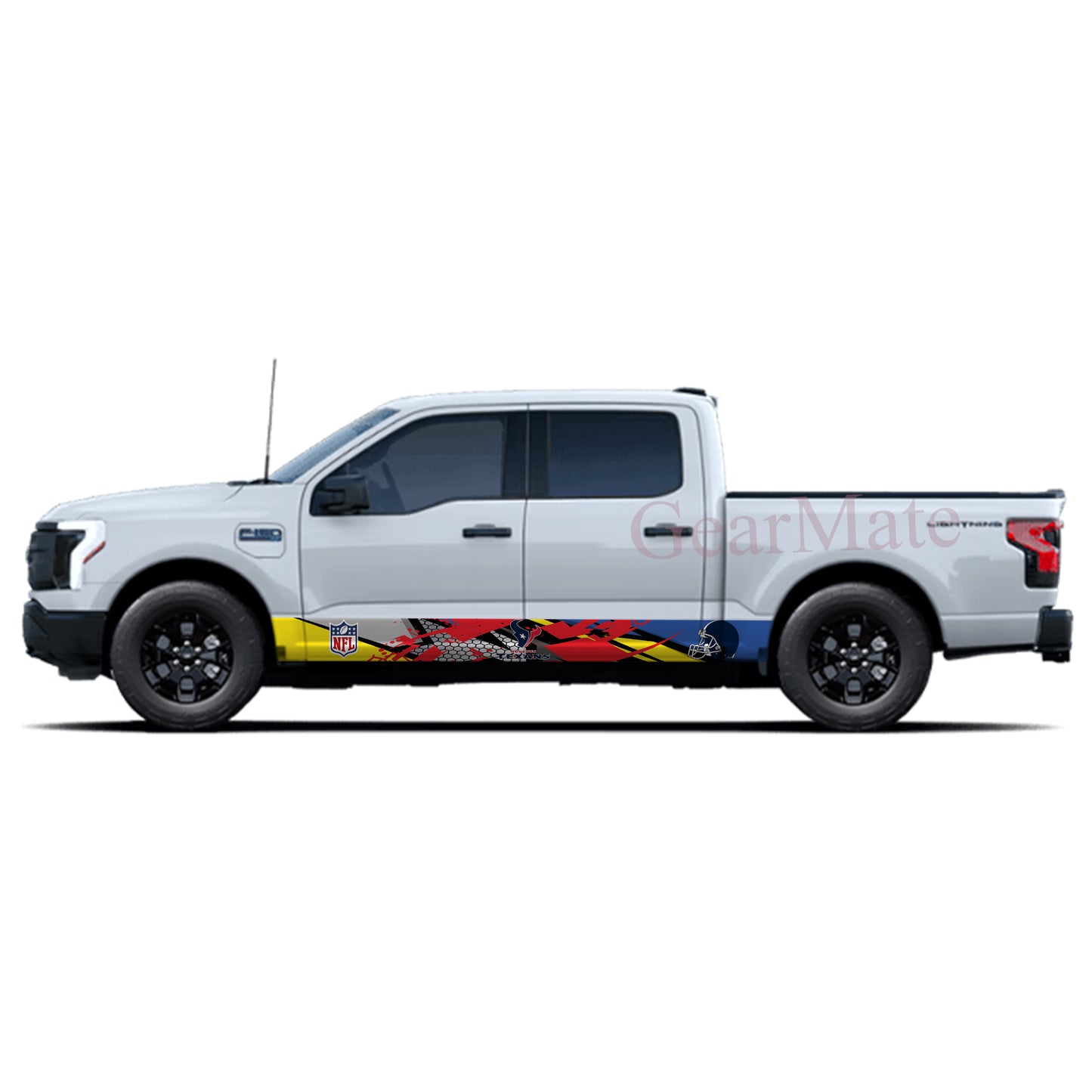 NFL Houston Texans Rocker Panel Graphic Decal Kit (Left & Right Sides) - High Quality Vinyl for Trucks & SUVs