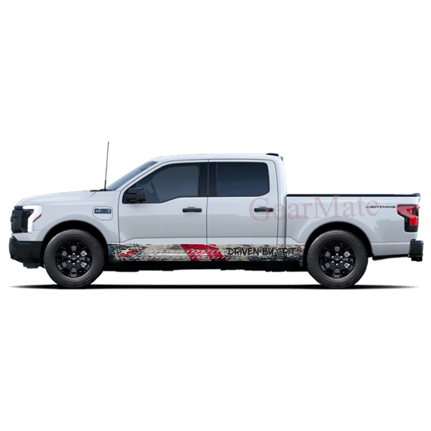 Driven by Grit Rocker Panel Graphic Decal Kit (Left & Right Sides) - High Quality Vinyl for Trucks & SUVs