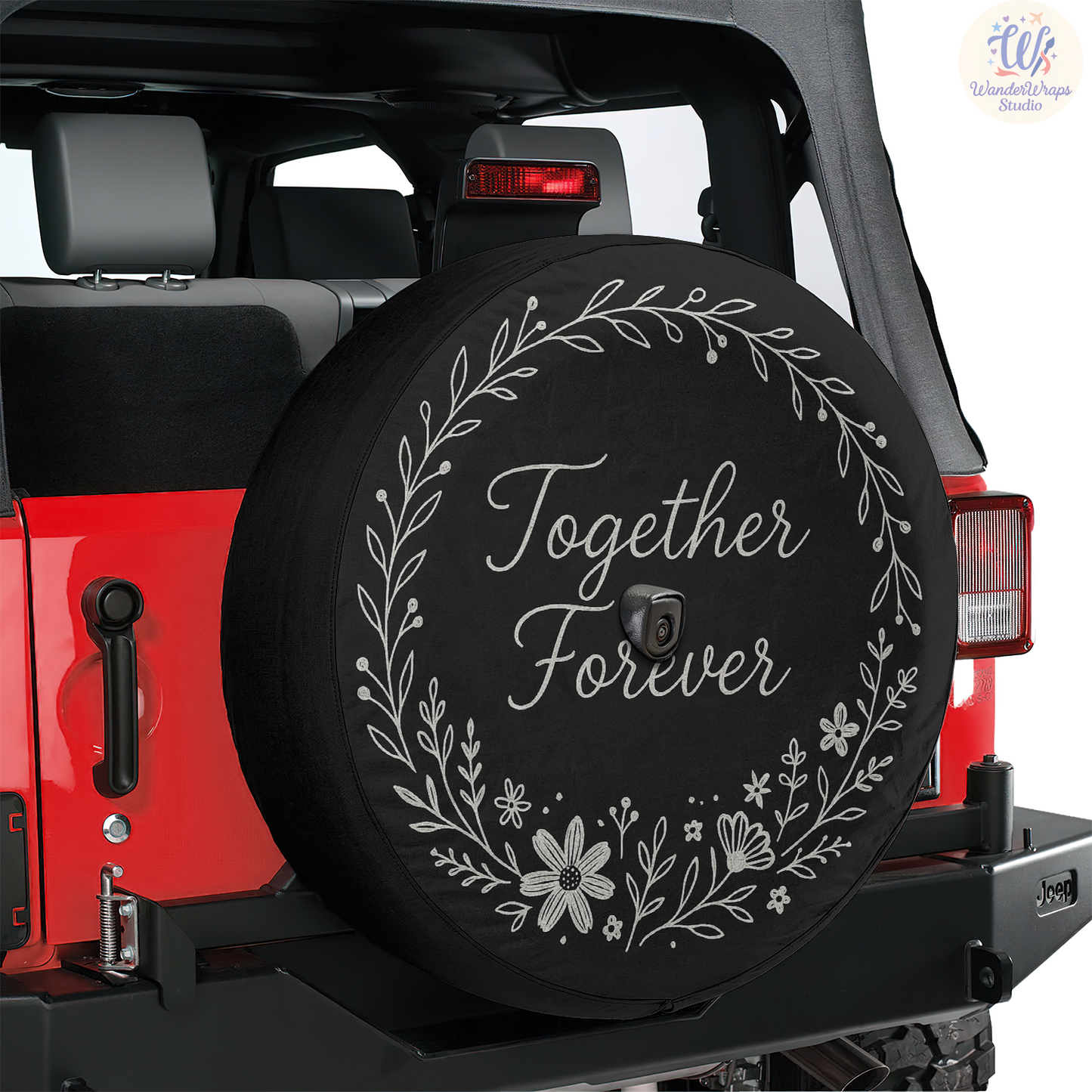 Together Forever Spare Tire Cover – Waterproof UV Resistant Protector with Camera Hole