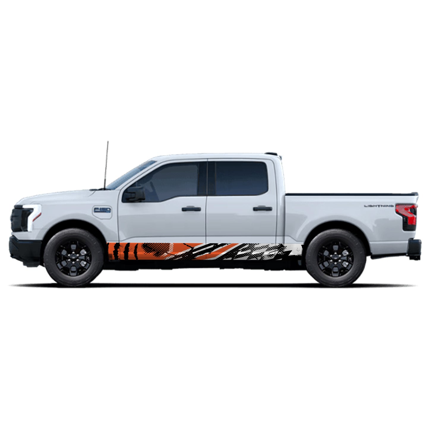 Claw Orange Rocker Panel Graphic Decal Kit (Left & Right Sides) - High Quality Vinyl for Trucks & SUVs