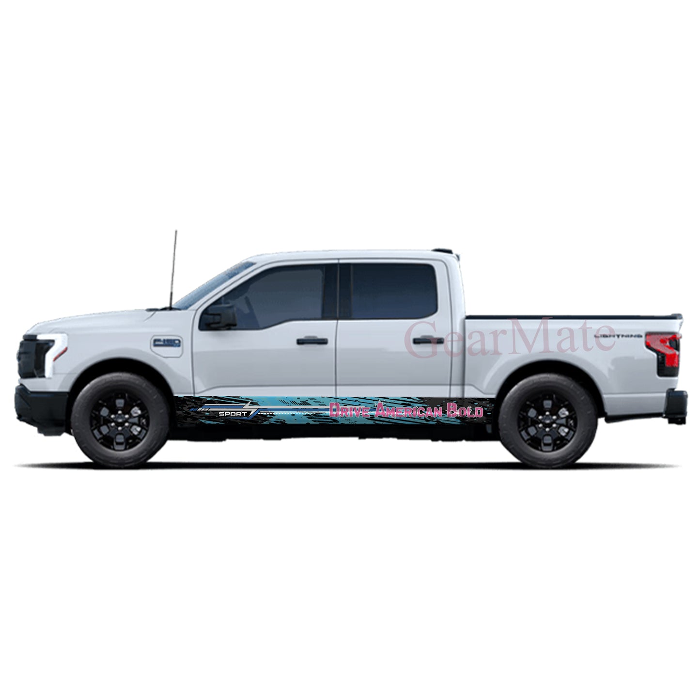 Drive American Bold Rocker Panel Graphic Decal Kit (Left & Right Sides) - High Quality Vinyl for Trucks & SUVs