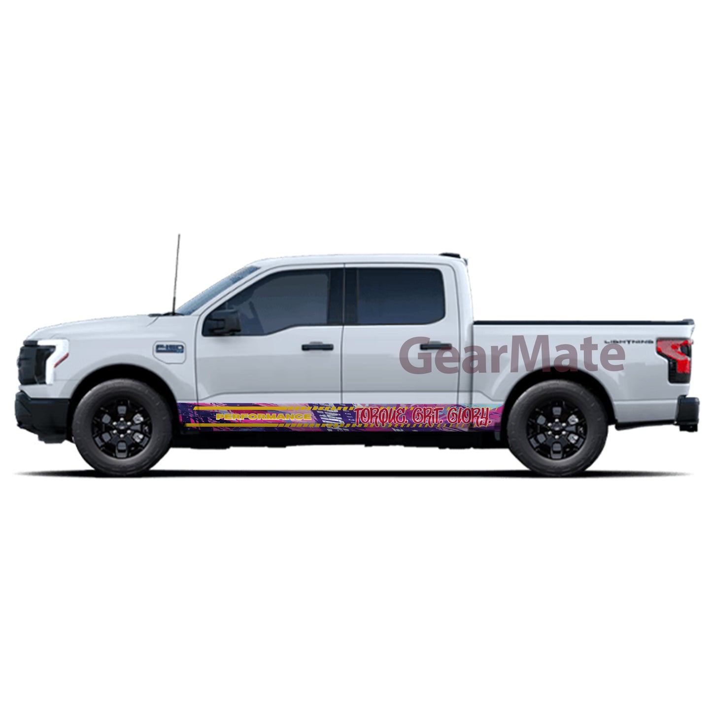 Torque Grit Glory Rocker Panel Graphic Decal Kit (Left & Right Sides) - High Quality Vinyl for Trucks & SUVs