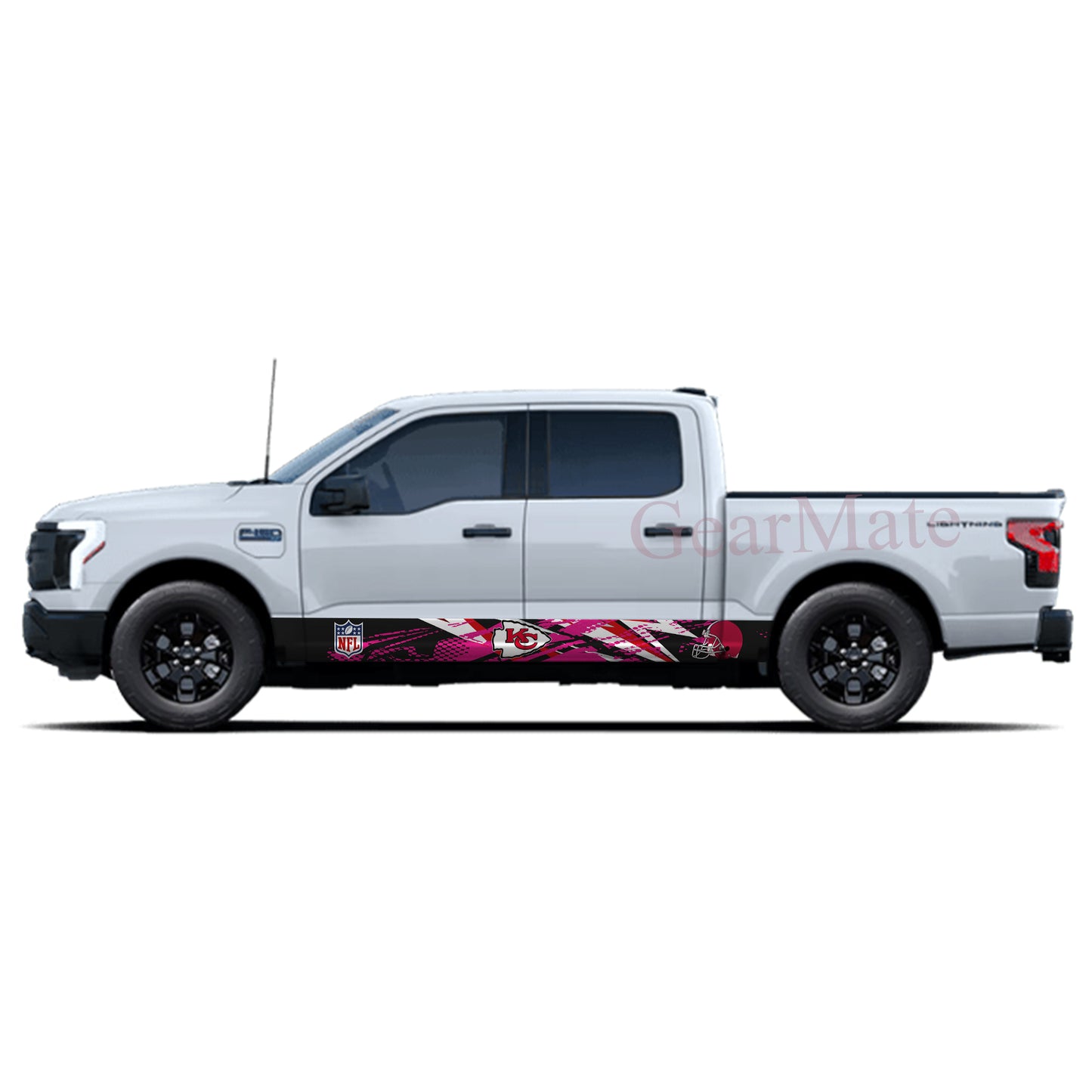NFL Kansas City Chiefs Rocker Panel Graphic Decal Kit (Left & Right Sides) - High Quality Vinyl for Trucks & SUVs