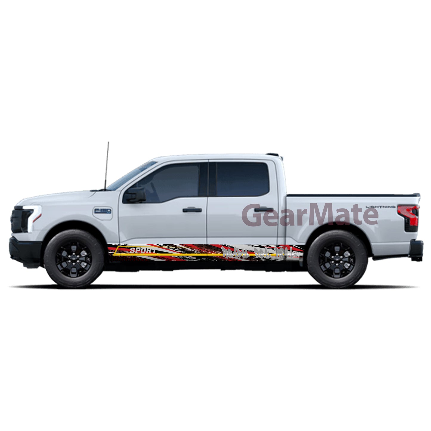 Ready Set Roll Rocker Panel Graphic Decal Kit (Left & Right Sides) - High Quality Vinyl for Trucks & SUVs
