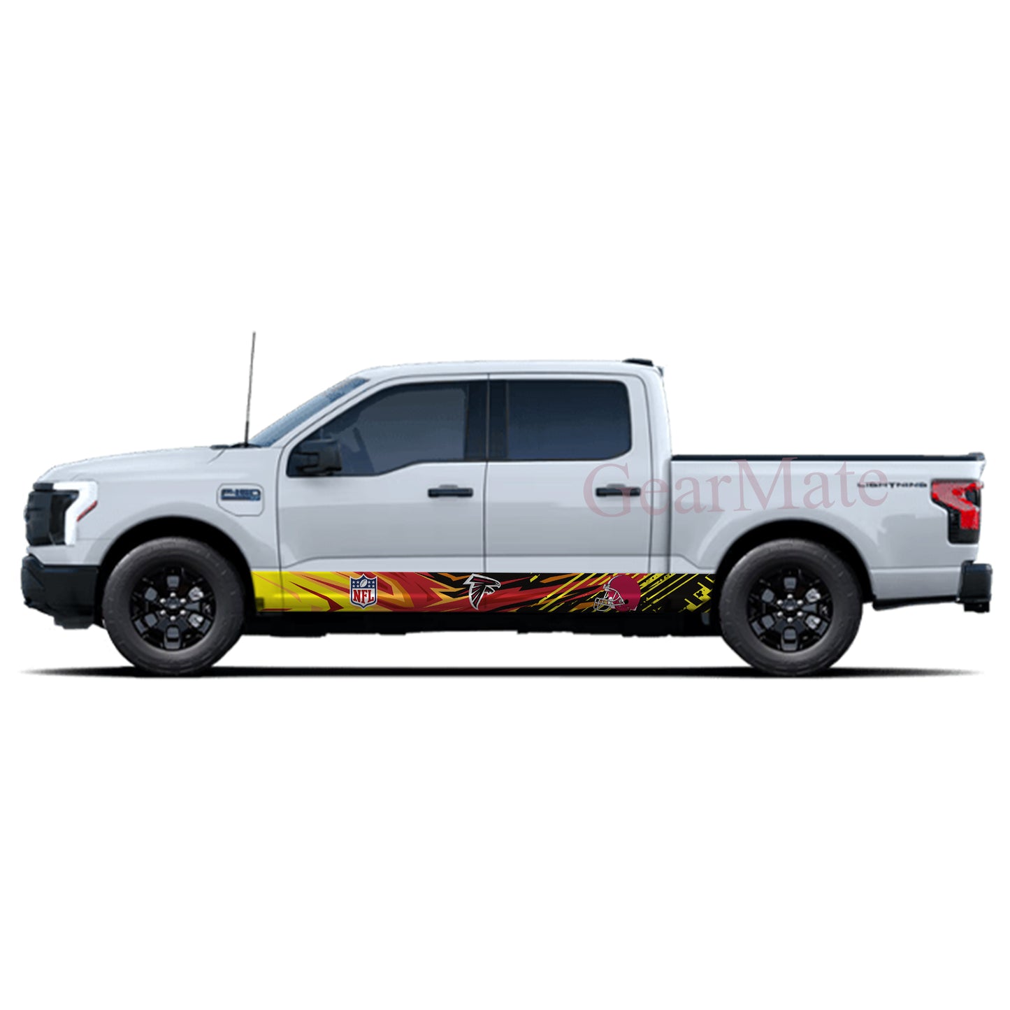 NFL Atlanta Falcons Rocker Panel Graphic Decal Kit (Left & Right Sides) - High Quality Vinyl for Trucks & SUVs