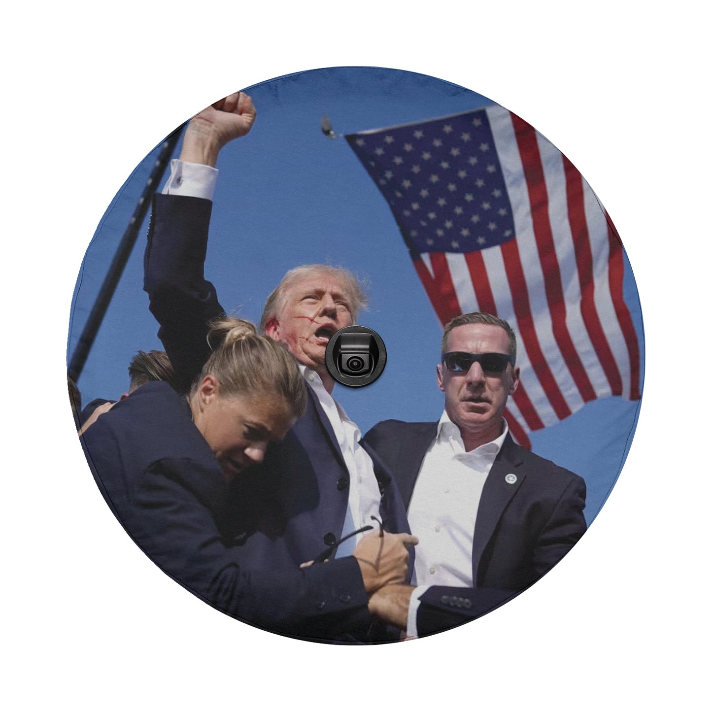 Shooting Make Me Stronger Donald Trump Spare Tire Cover – Premium Waterproof UV Resistant Protector