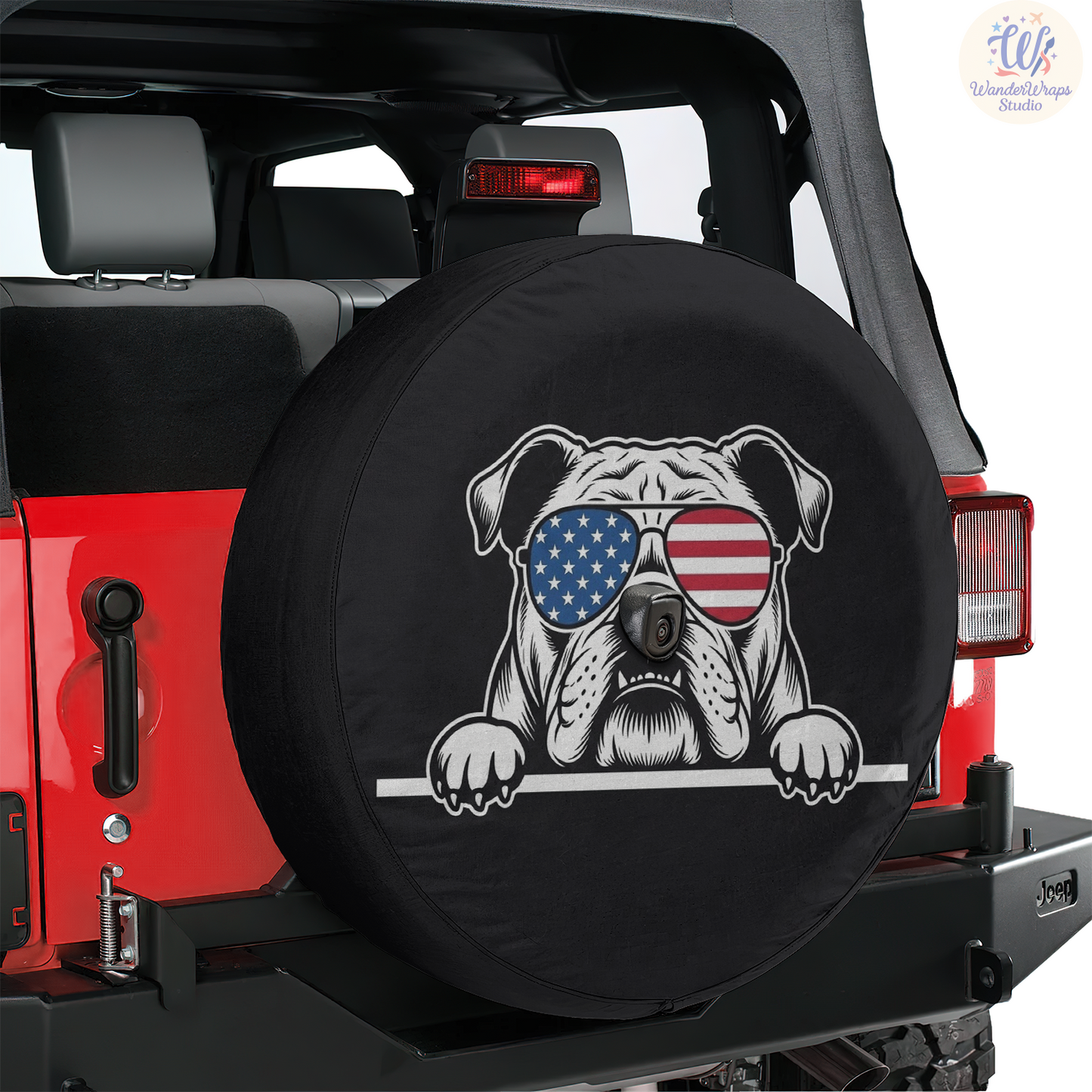 Bull Dog Spare Tire Cover – Waterproof UV Resistant Protector with Camera Hole