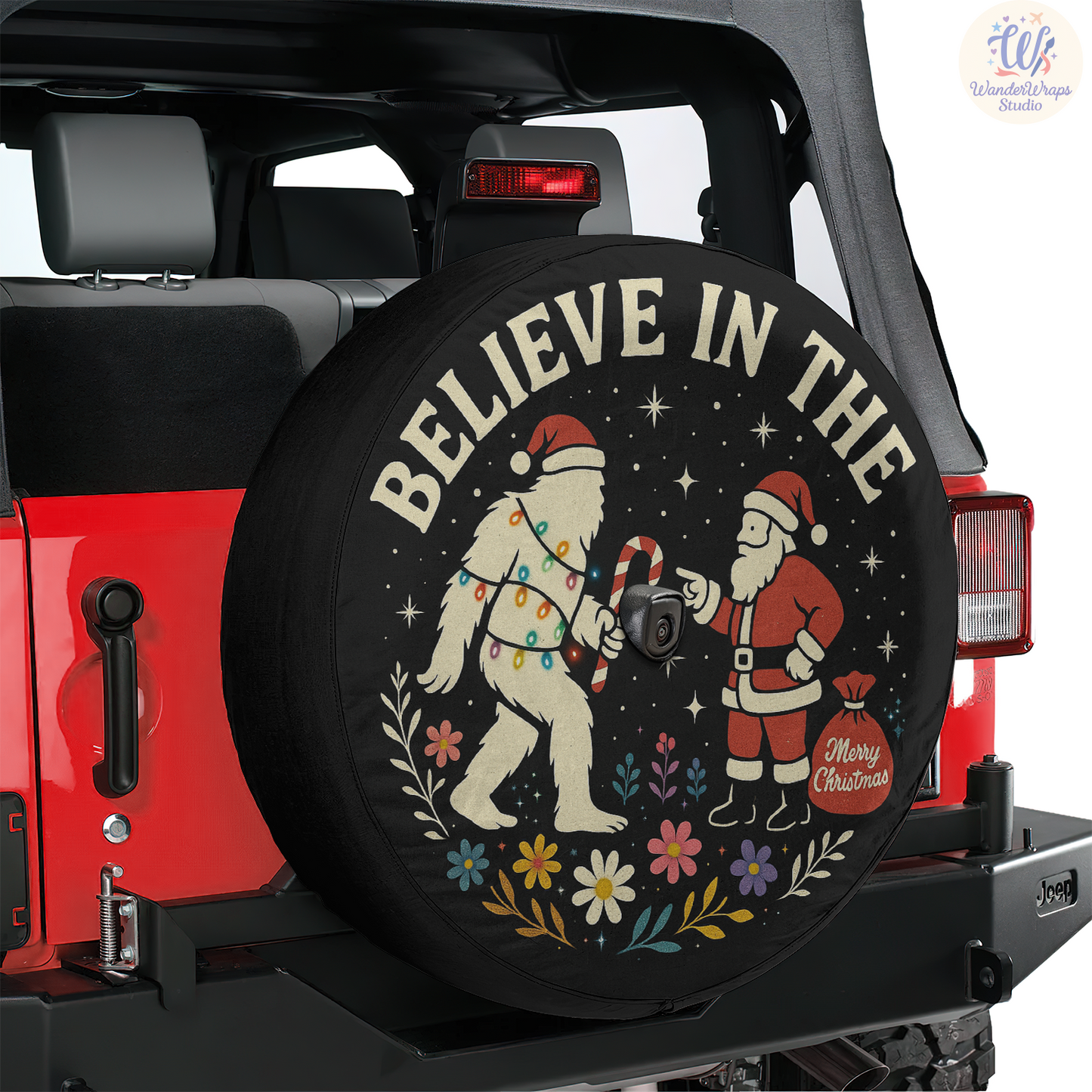 Believe In The Magic Spare Tire Cover – Waterproof UV Resistant Protector with Camera Hole