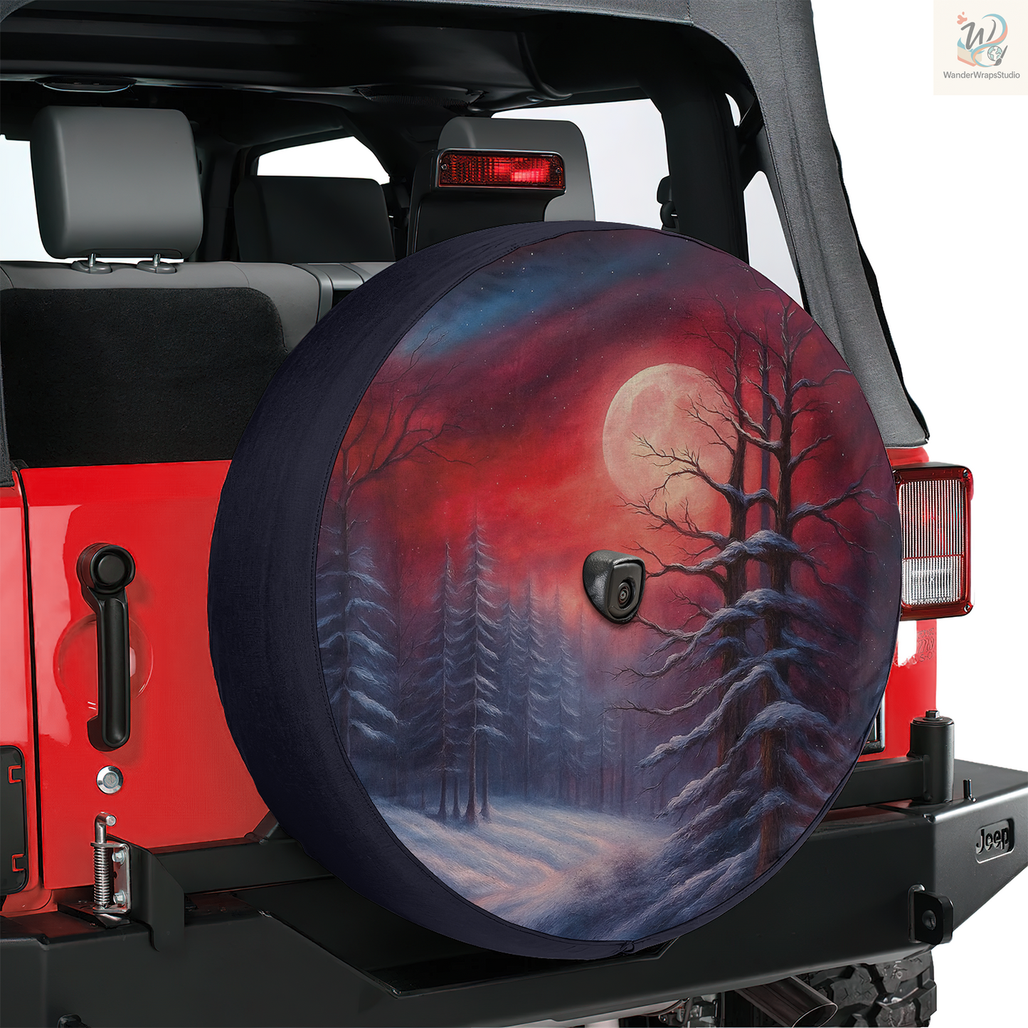 Winter Spare Tire Cover – Waterproof UV Resistant Protector with Camera Hole