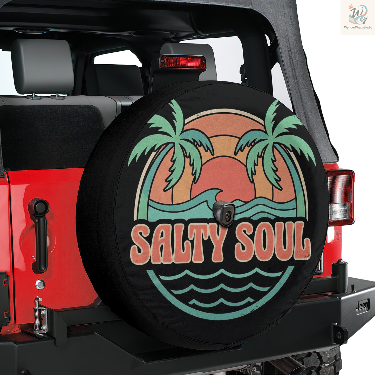 Salty Soul Spare Tire Cover – Waterproof UV Resistant Protector with Camera Hole