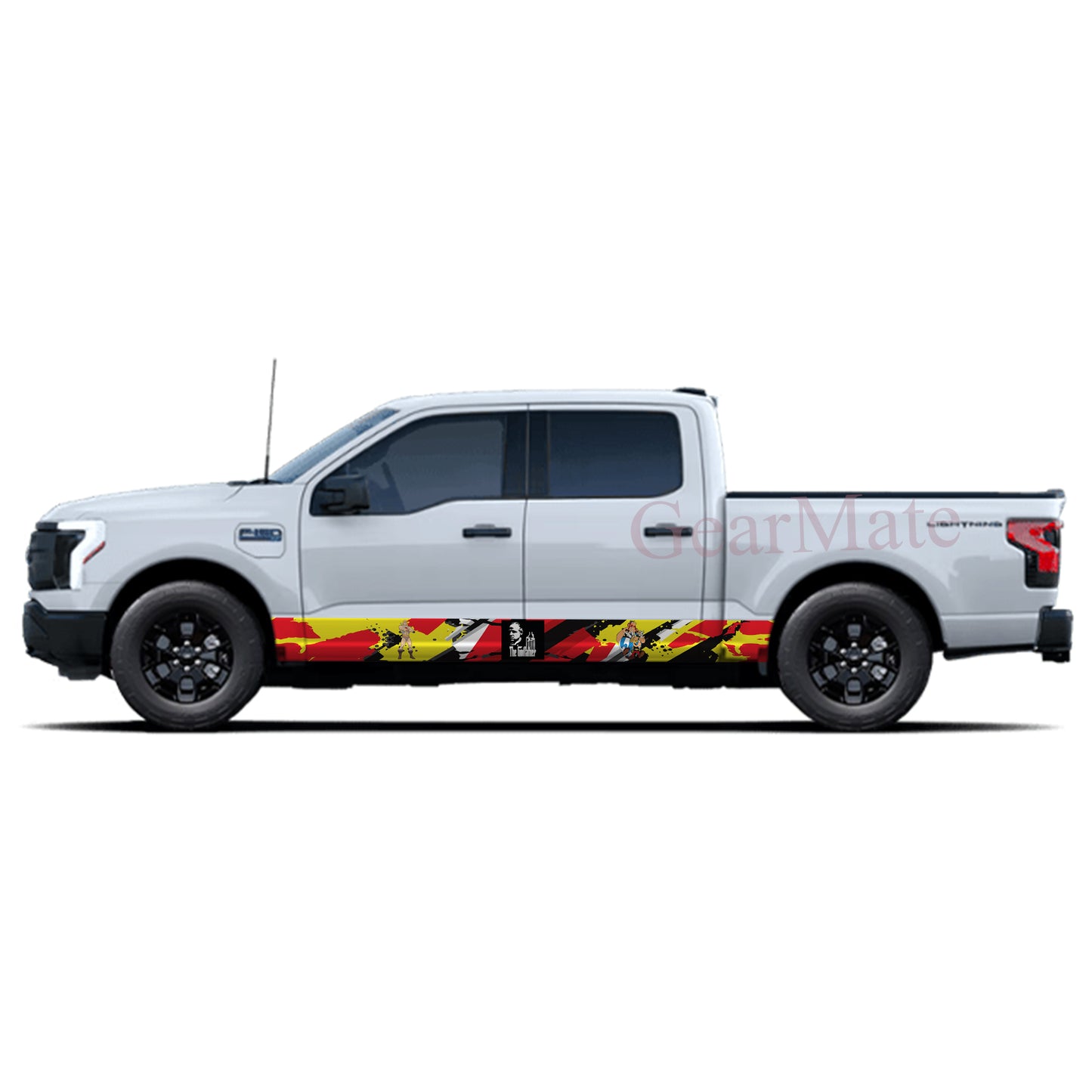 Sport YRed The God Father Rocker Panel Graphic Decal Kit (Left & Right Sides) - High Quality Vinyl for Trucks & SUVs