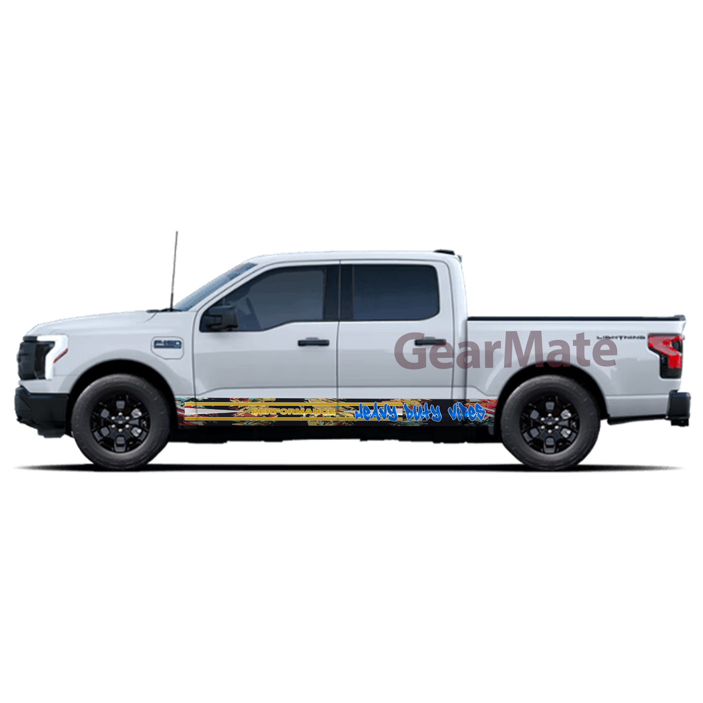 Heavy Duty Vibes Rocker Panel Graphic Decal Kit (Left & Right Sides) - High Quality Vinyl for Trucks & SUVs