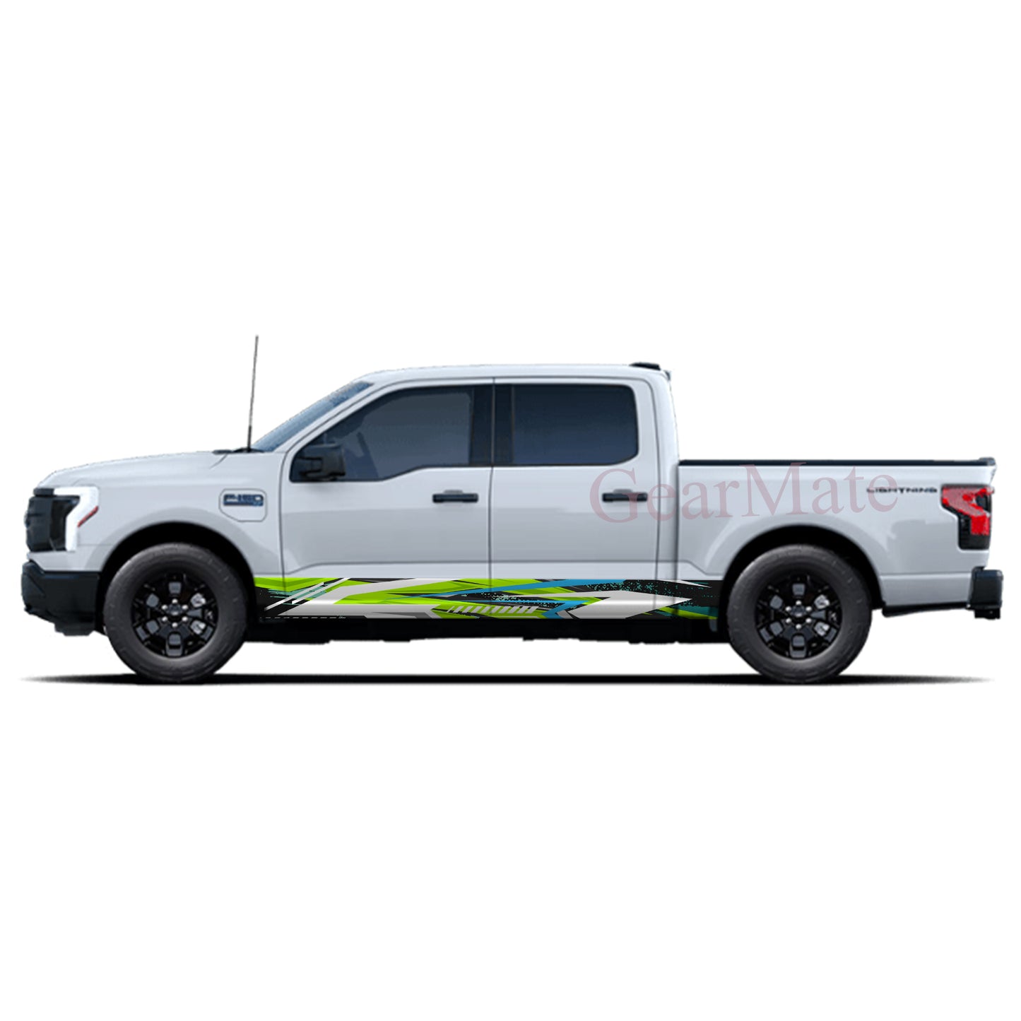 Racing Green Blue Panel Graphic Decal Kit (Left & Right Sides) - High Quality Vinyl for Trucks & SUVs