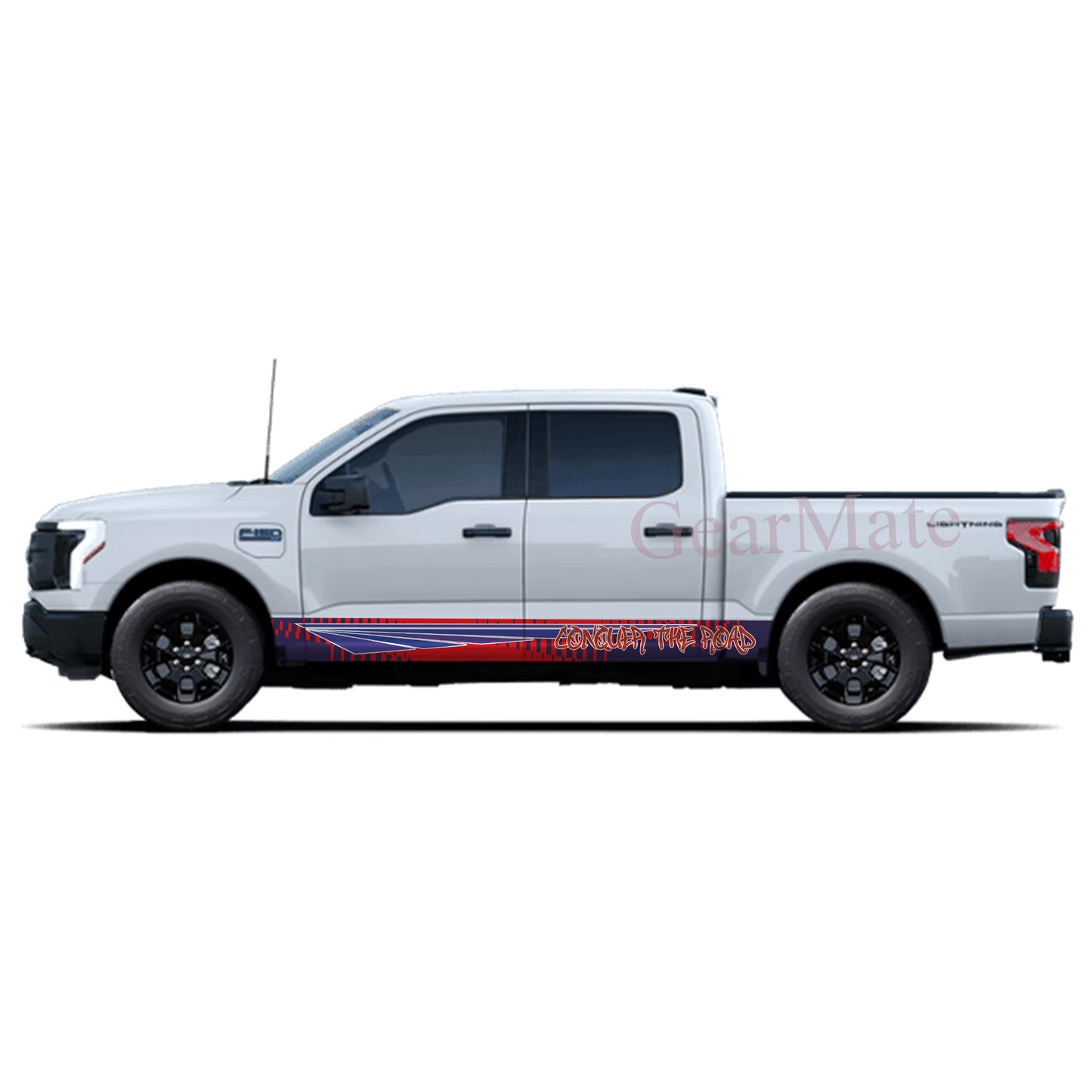 Conquer The Road Rocker Panel Graphic Decal Kit (Left & Right Sides) - High Quality Vinyl for Trucks & SUVs
