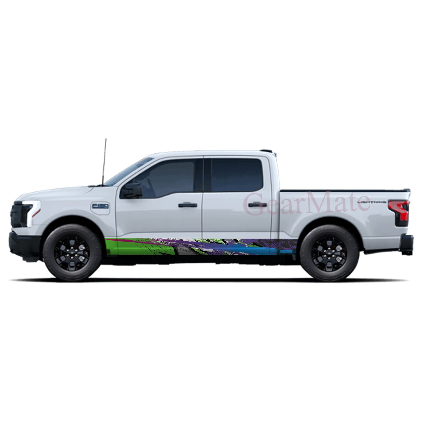 Racing Stripe Paint Purple Rocker Panel Graphic Decal Kit (Left & Right Sides) - High Quality Vinyl for Trucks & SUVs