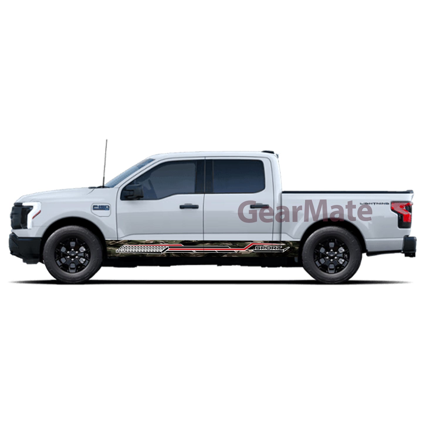 Camouflage Stripe Sport Rocker Panel Graphic Decal Kit (Left & Right Sides) - High Quality Vinyl for Trucks & SUVs