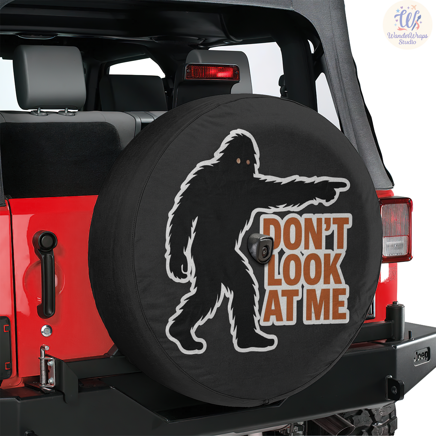 Don't Look At Me Spare Tire Cover – Waterproof UV Resistant Protector with Camera Hole