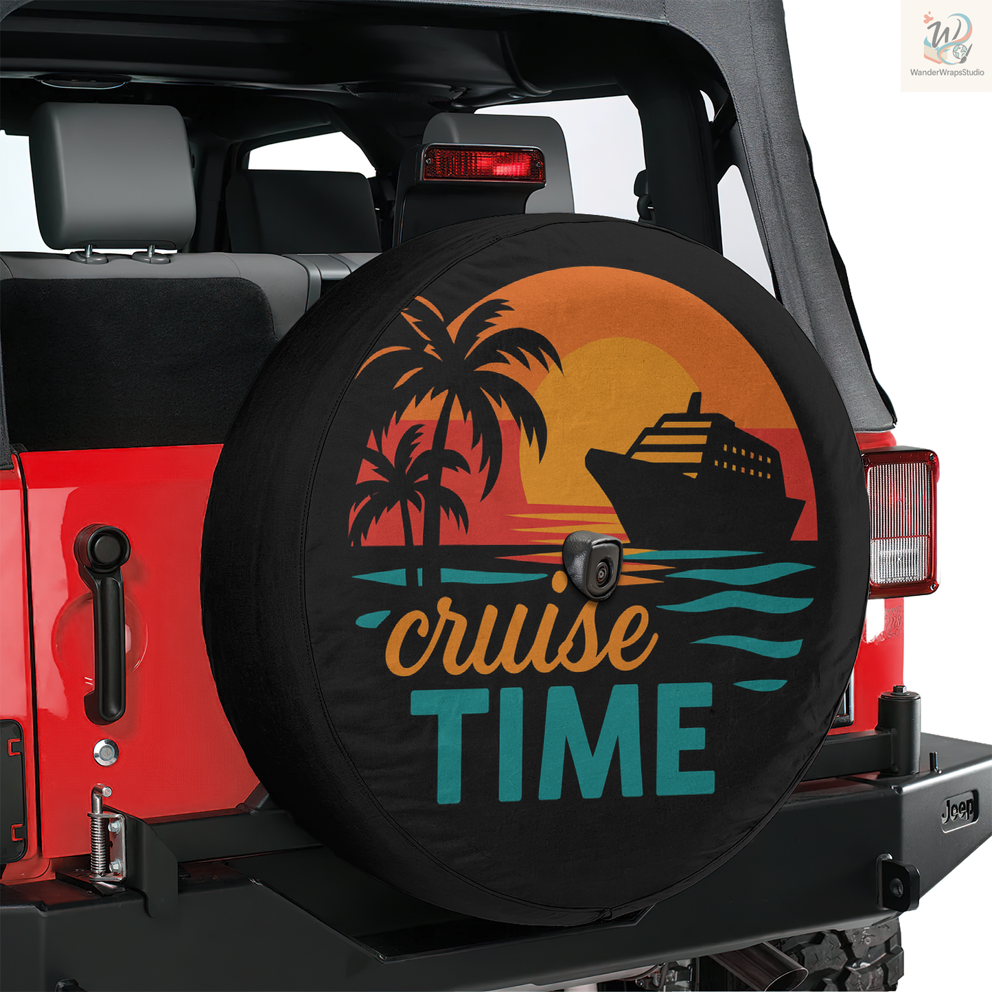 Cruise Time Spare Tire Cover – Waterproof UV Resistant Protector with Camera Hole